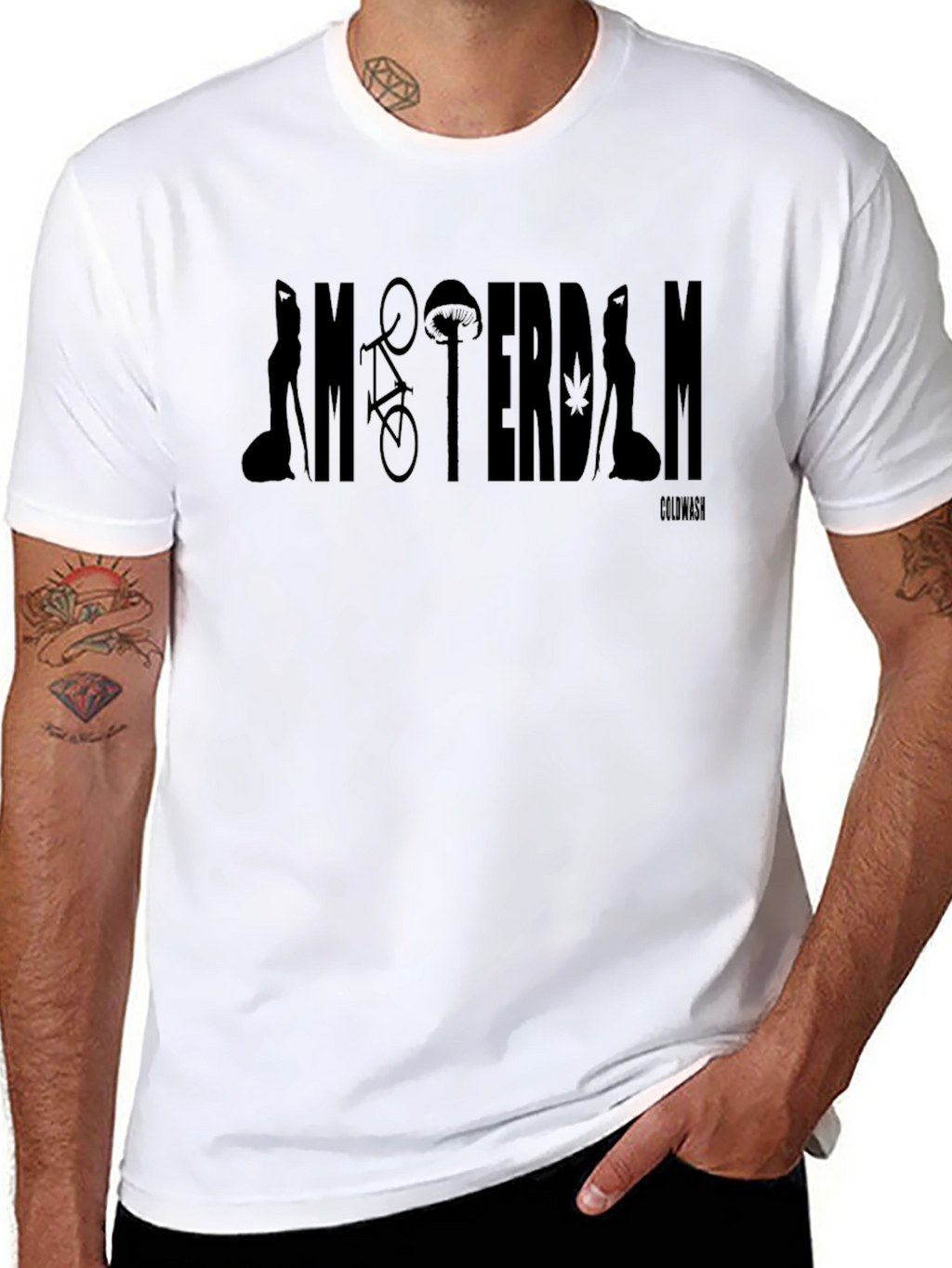 Amsterdam Graphic Black T-Shirt