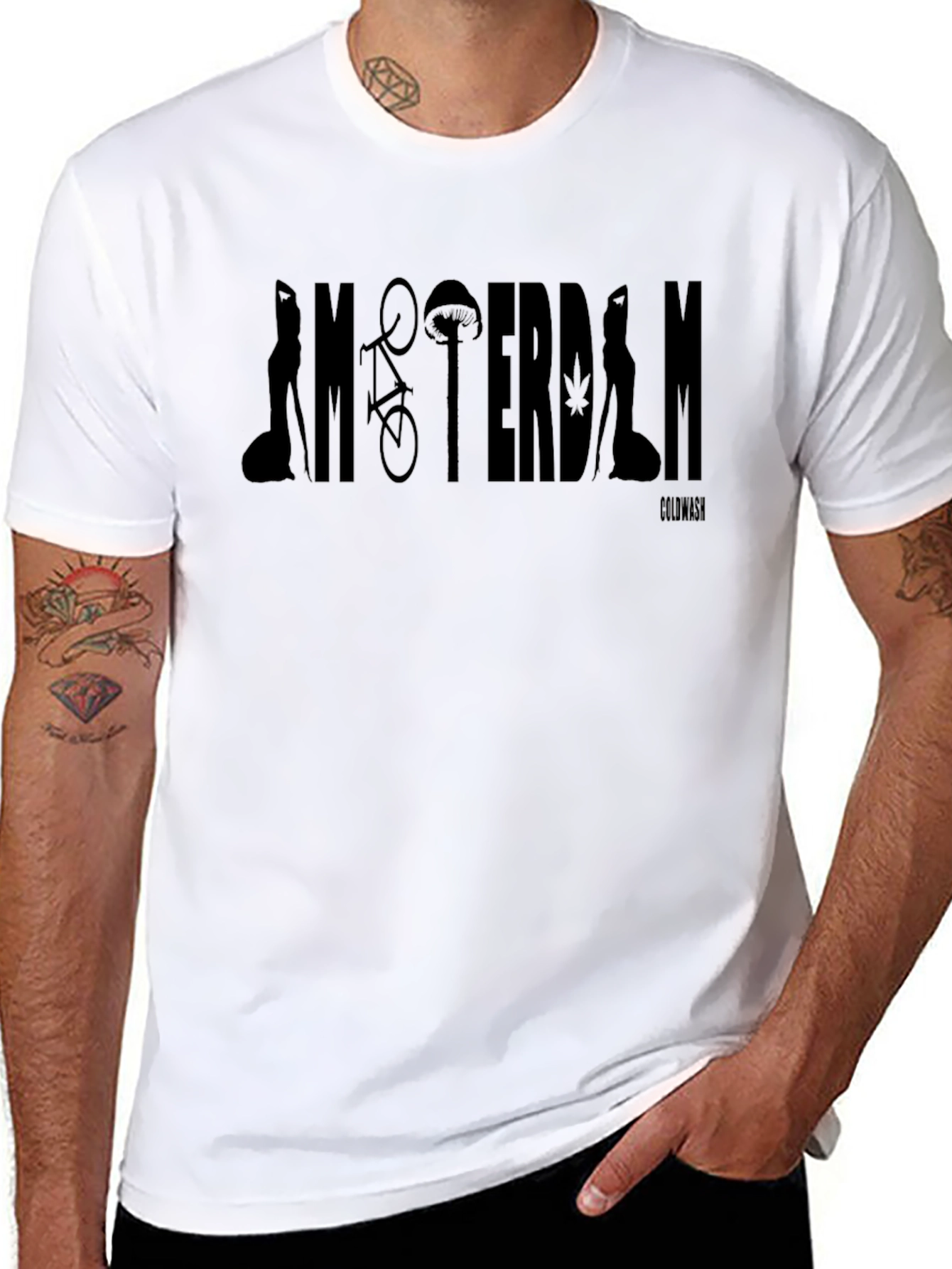Amsterdam Graphic Black T-Shirt