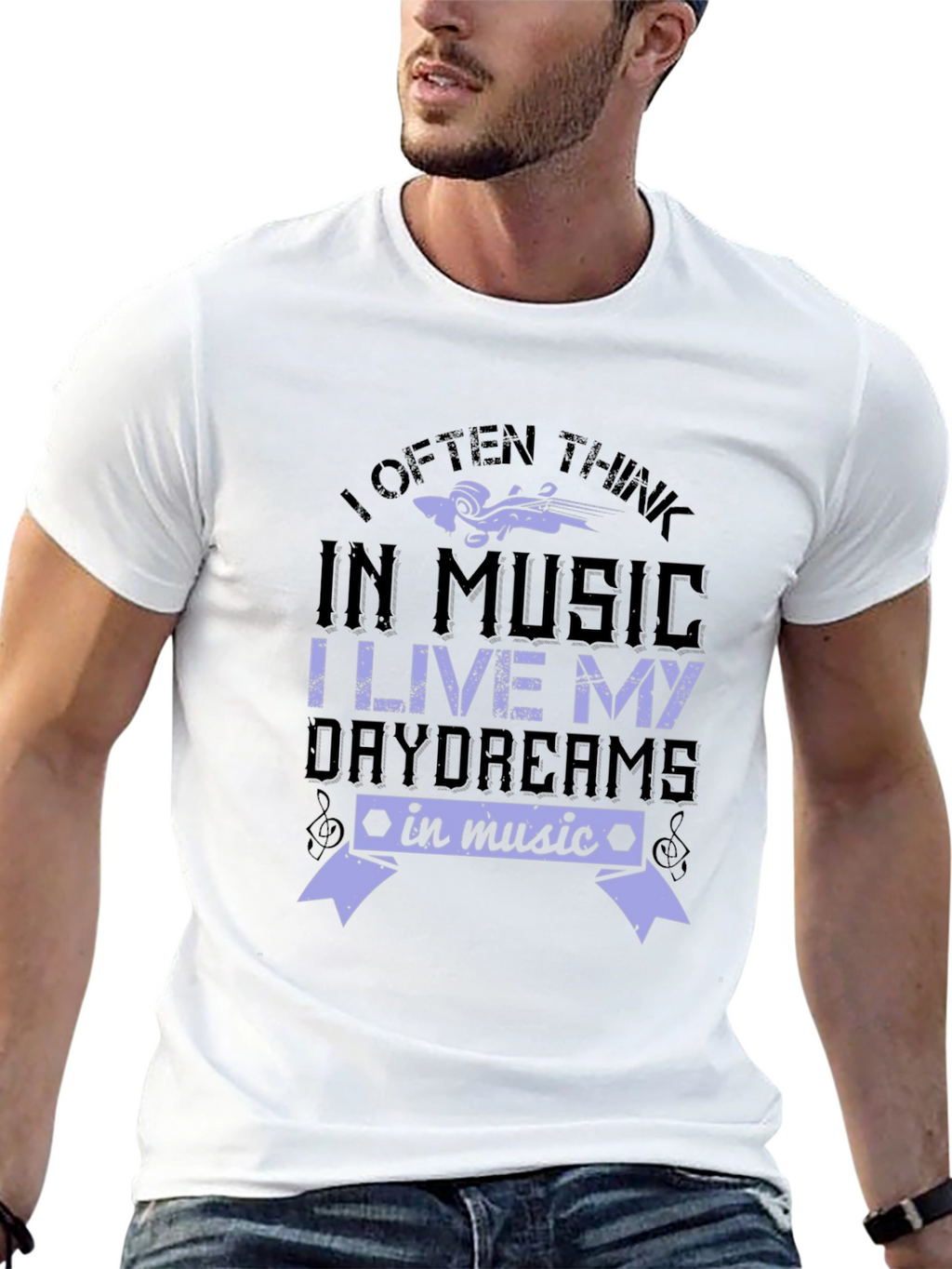 Music Lover T-Shirt - I Often Think In Music
