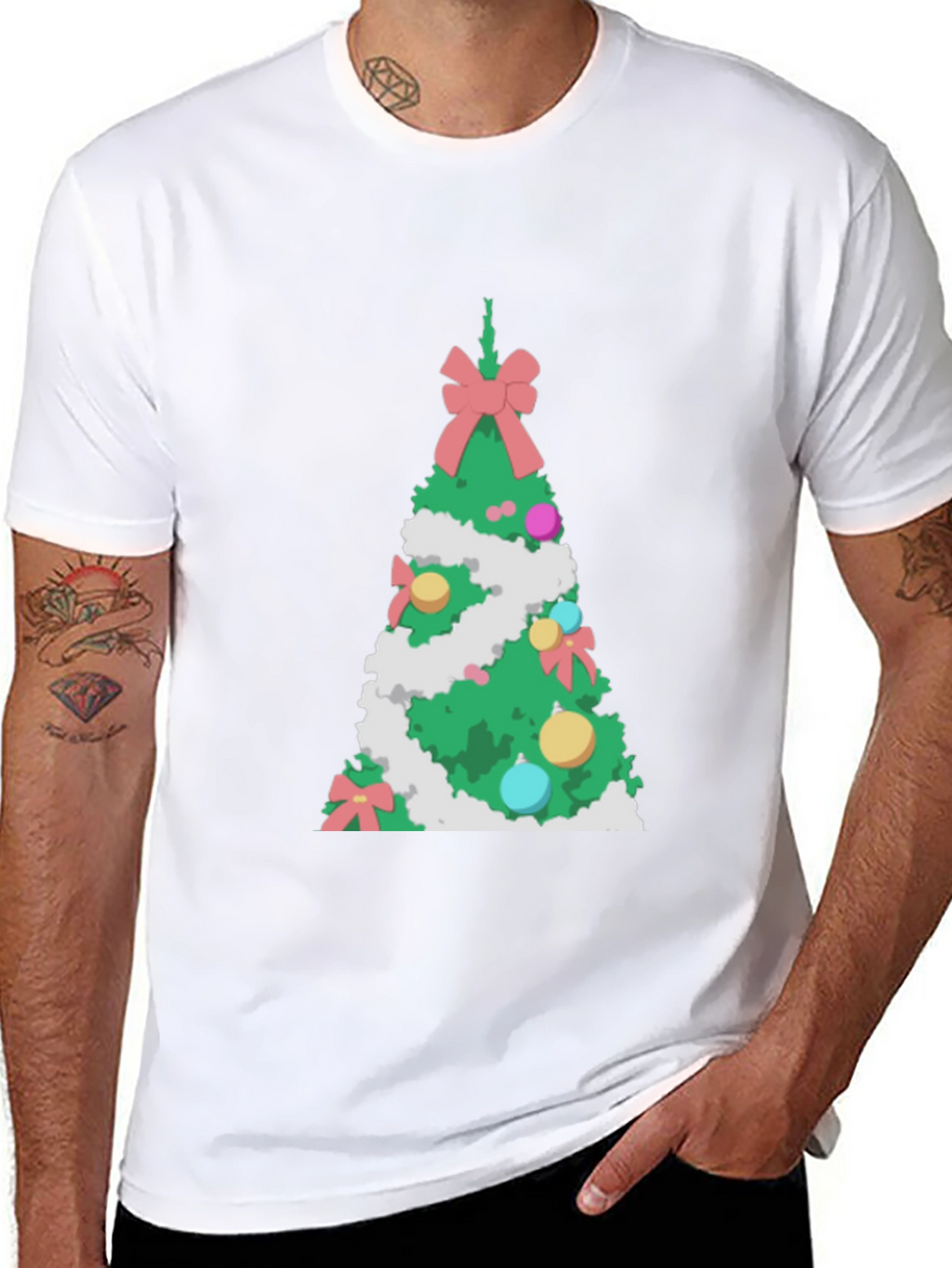 Festive Christmas Tree Graphic Tee - Holiday Spirit!