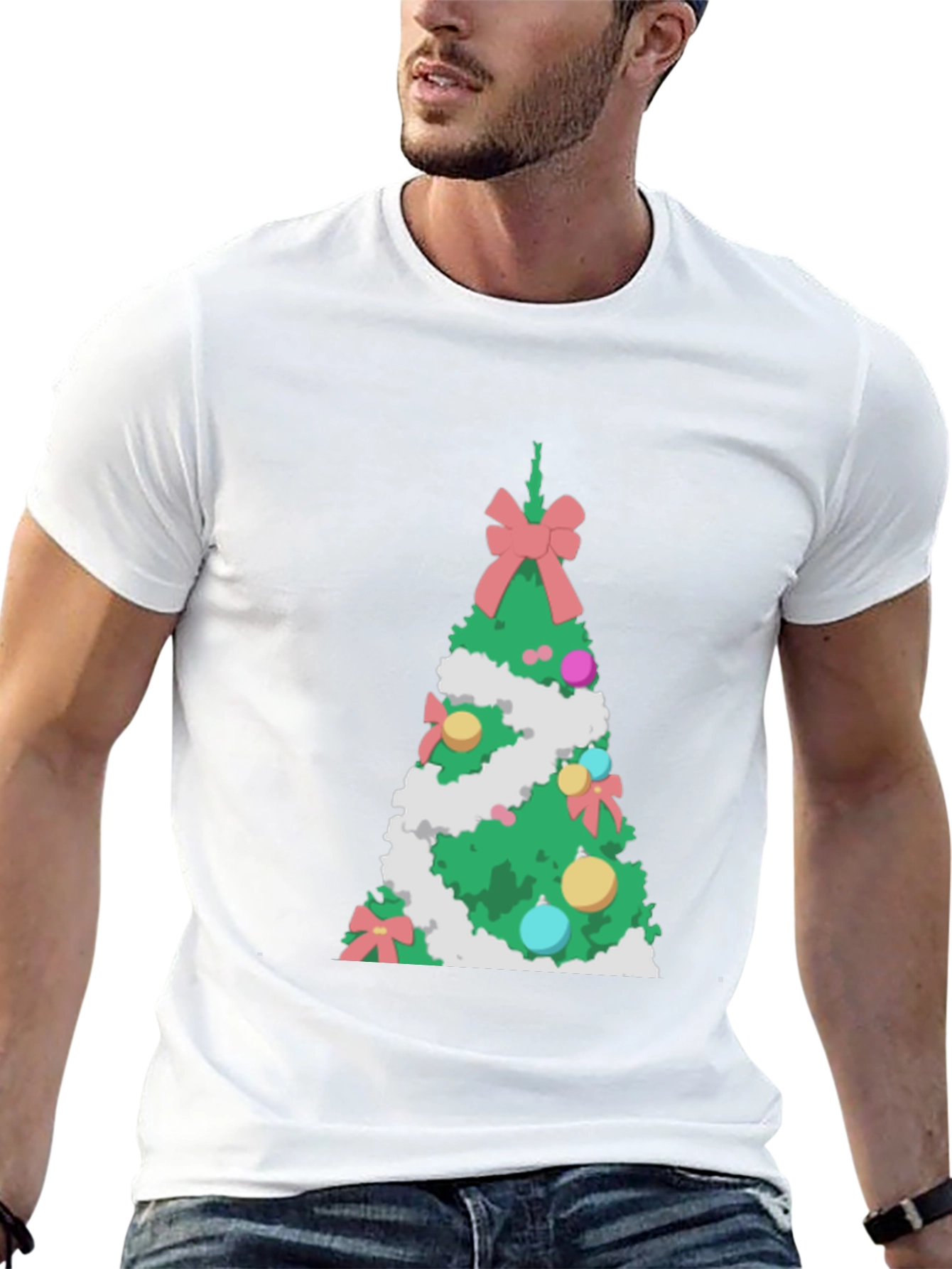 Festive Christmas Tree Graphic Tee - Holiday Spirit!
