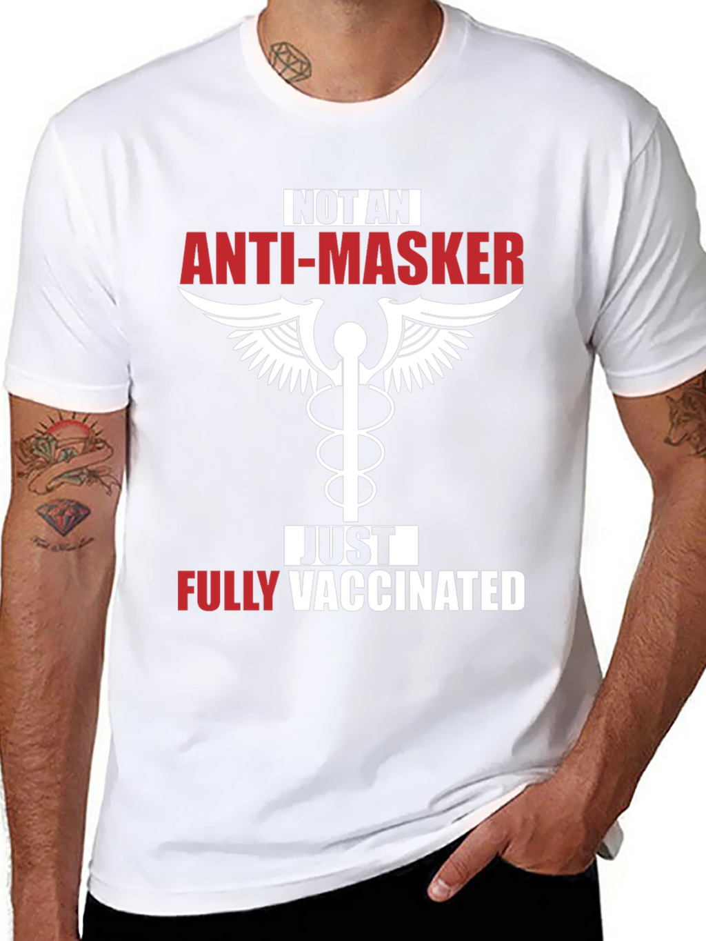 Anti-Masker Fully Vaccinated Black T-Shirt