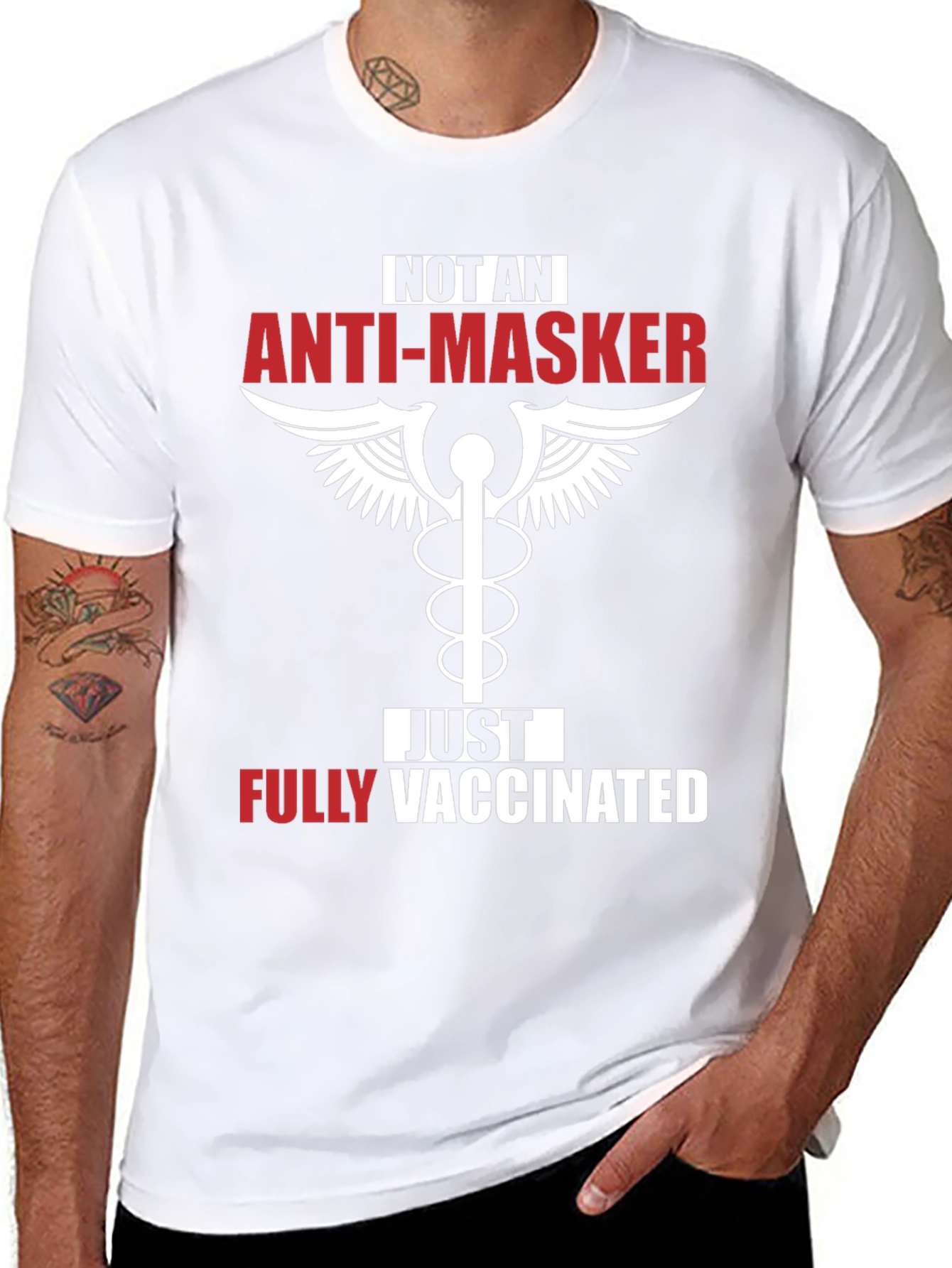 Anti-Masker Fully Vaccinated Black T-Shirt