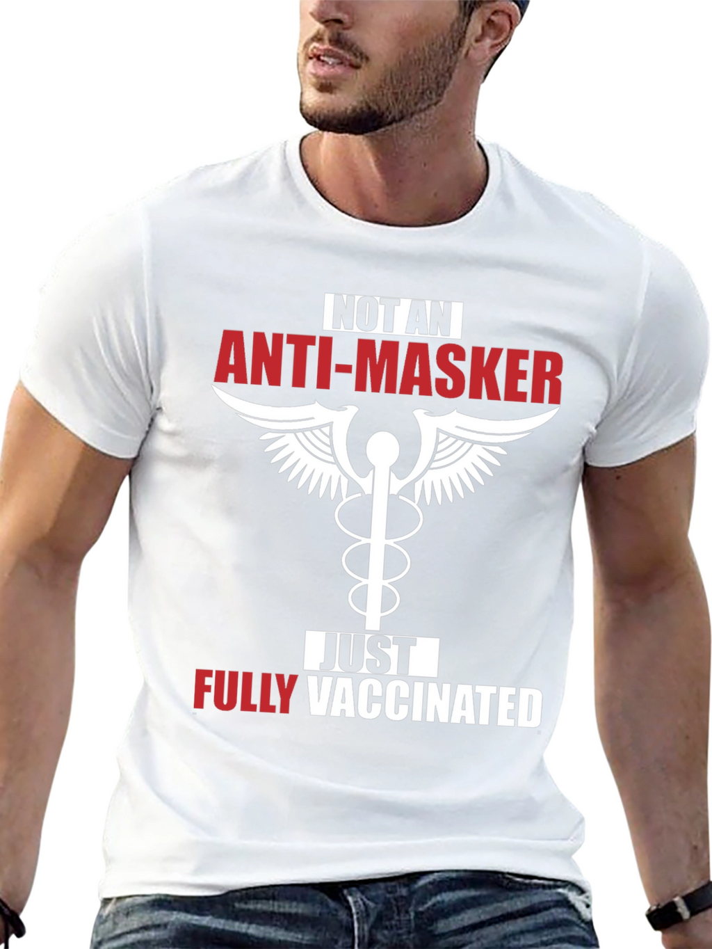 Anti-Masker Fully Vaccinated Black T-Shirt