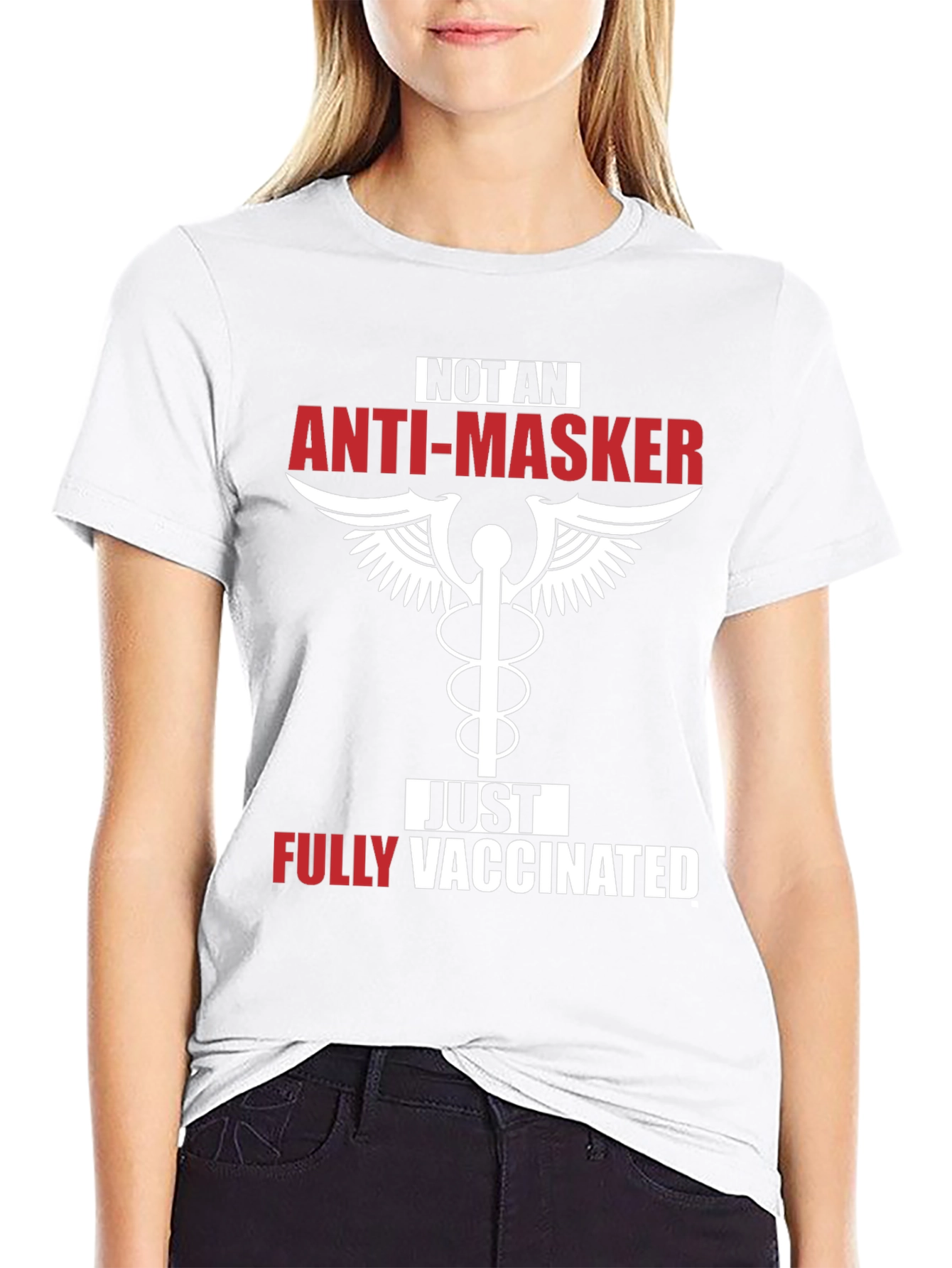 Anti-Masker Fully Vaccinated Black T-Shirt