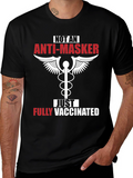 Anti-Masker Fully Vaccinated Black T-Shirt