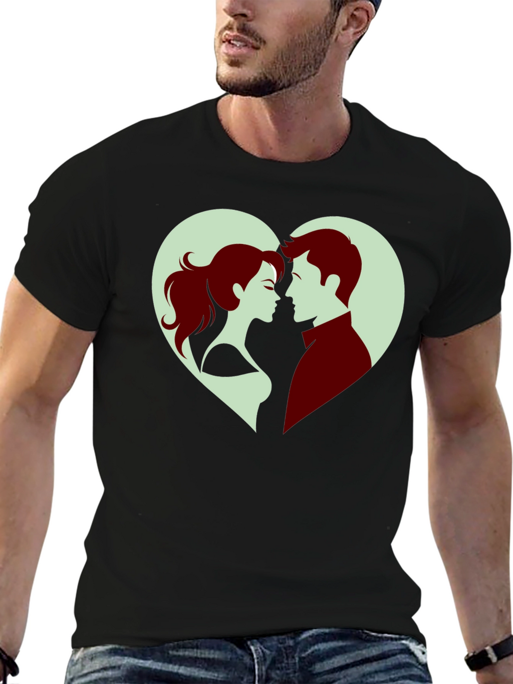 Romantic Couple Heart T-Shirt - Valentines Day Gift