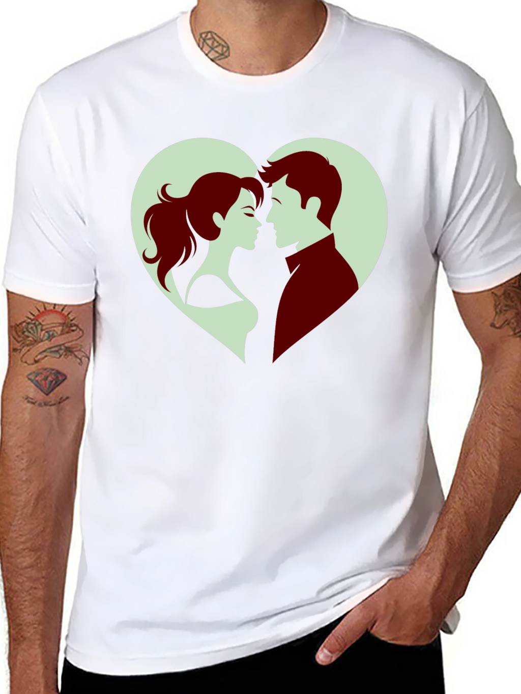 Romantic Couple Heart T-Shirt - Valentines Day Gift