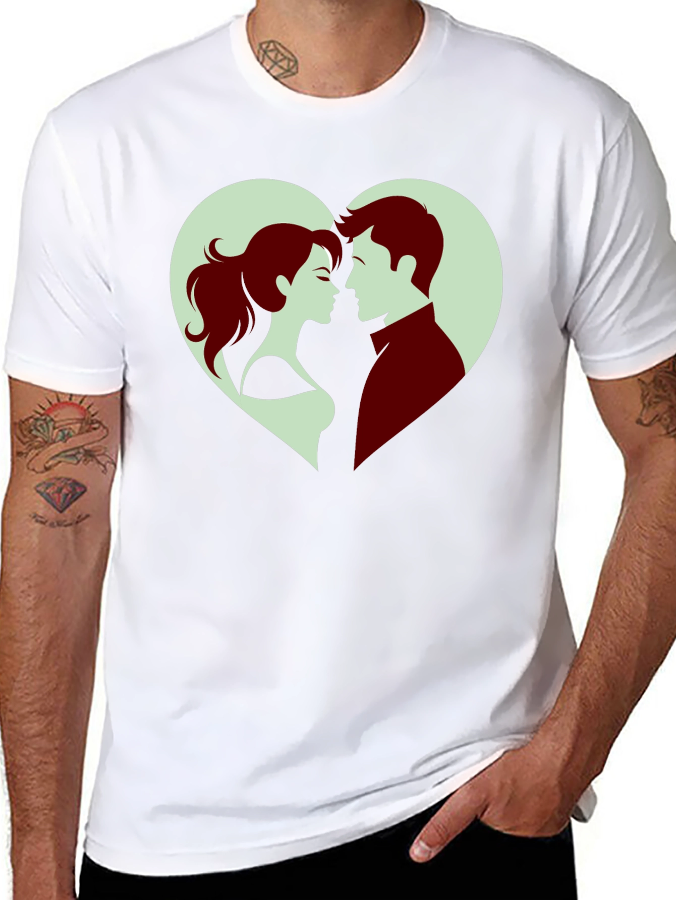 Romantic Couple Heart T-Shirt - Valentines Day Gift