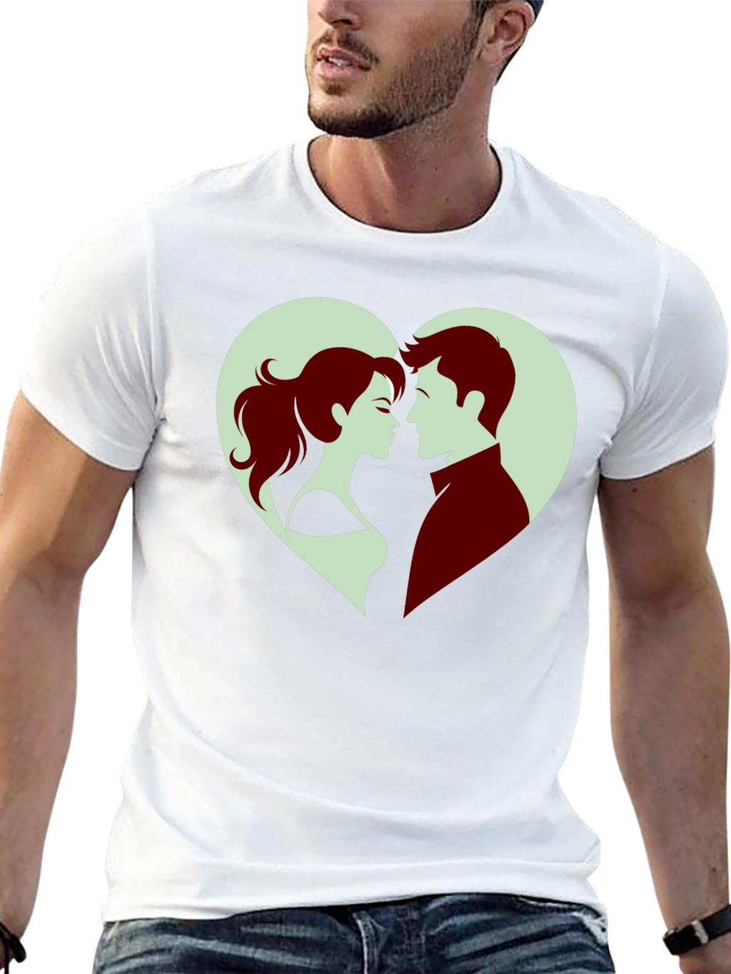 Romantic Couple Heart T-Shirt - Valentines Day Gift