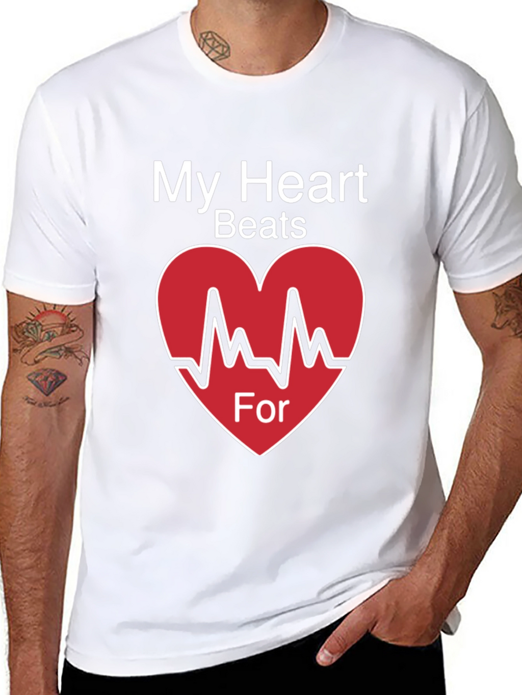 My Heart Beats For Valentines Day T-Shirt