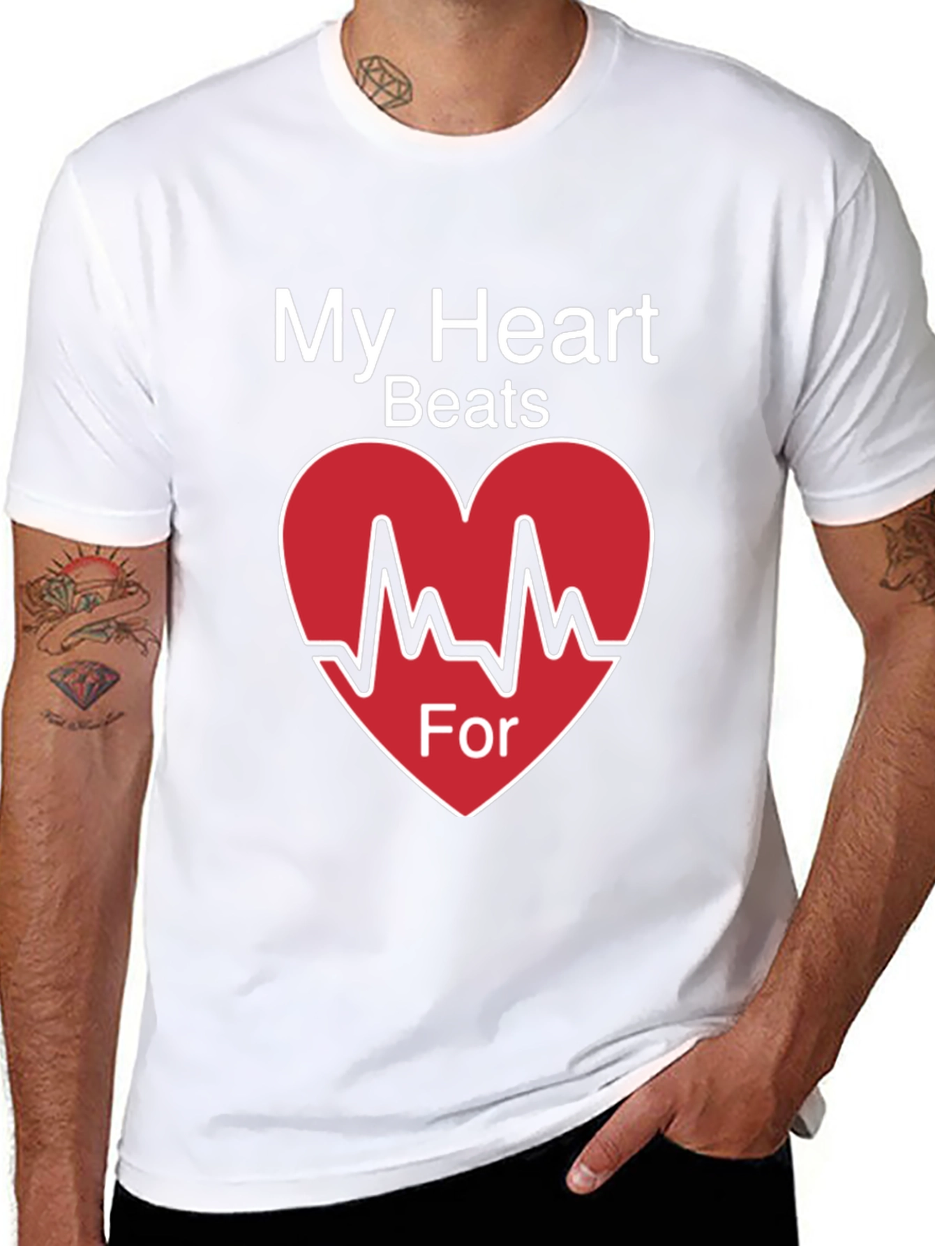 My Heart Beats For Valentines Day T-Shirt
