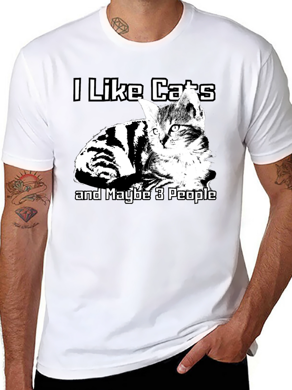 I Like Cats T-Shirt Funny Cat Lover Graphic Tee