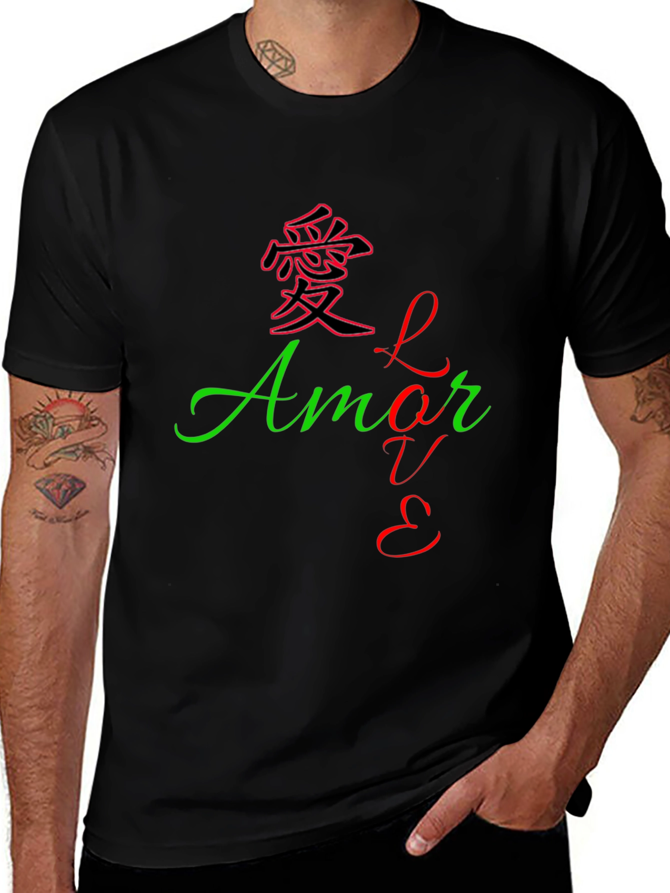 Love in Different Languages Graphic T-Shirt