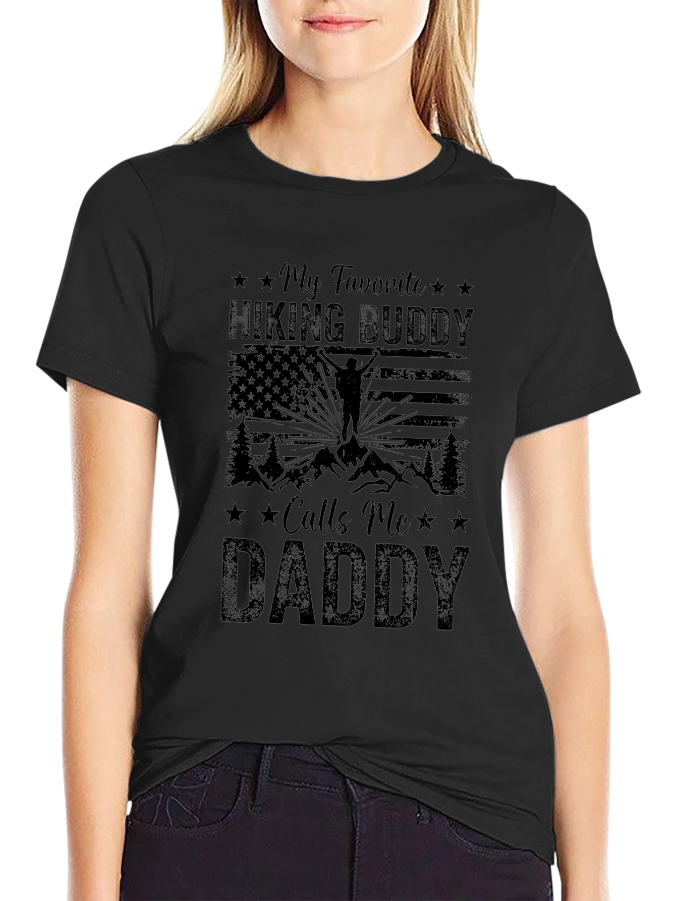 Hiking Buddy Daddy T-Shirt Outdoor Adventure Tee