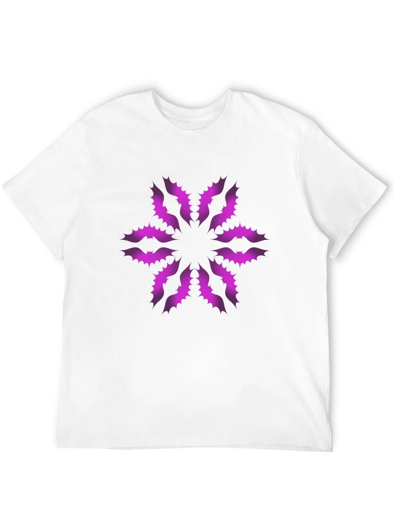 Stylish Black T-Shirt with Unique Floral Pattern