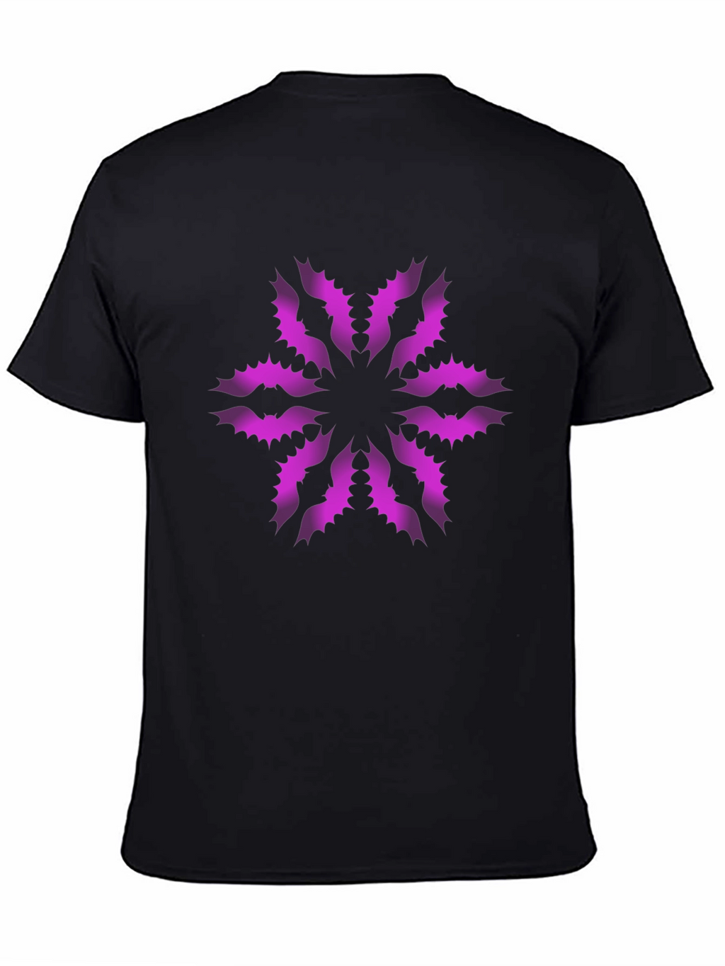 Stylish Black T-Shirt with Unique Floral Pattern