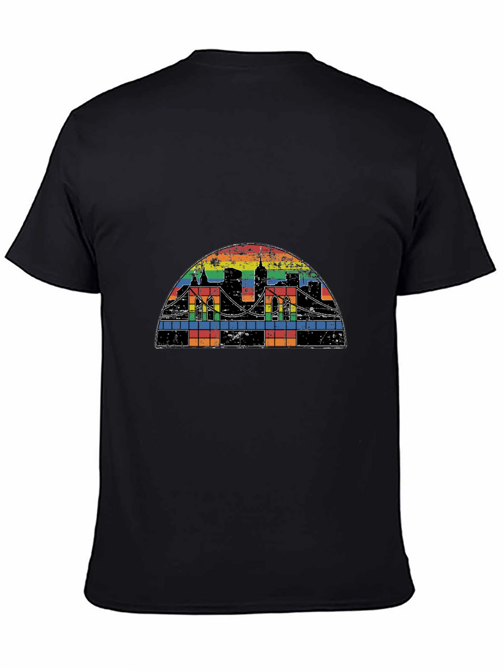 Rainbow Cityscape Graphic T-Shirt