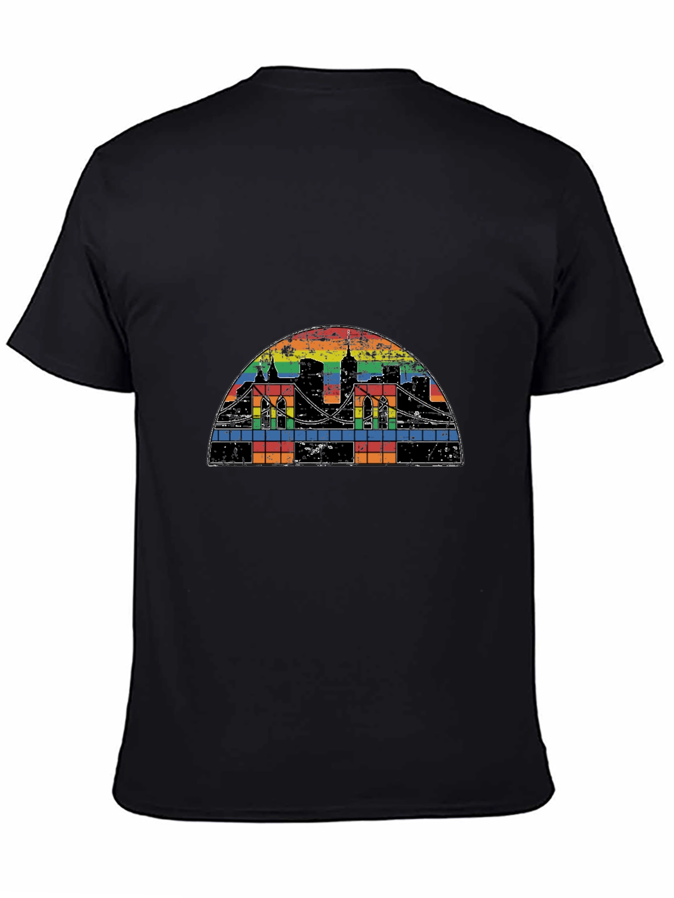 Rainbow Cityscape Graphic T-Shirt