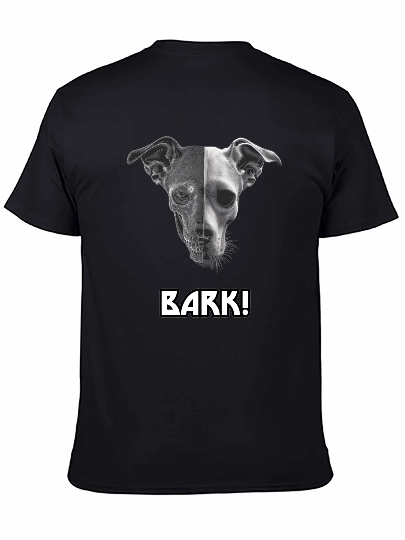 Dog Skull Black T-Shirt -  Unleash Your Style