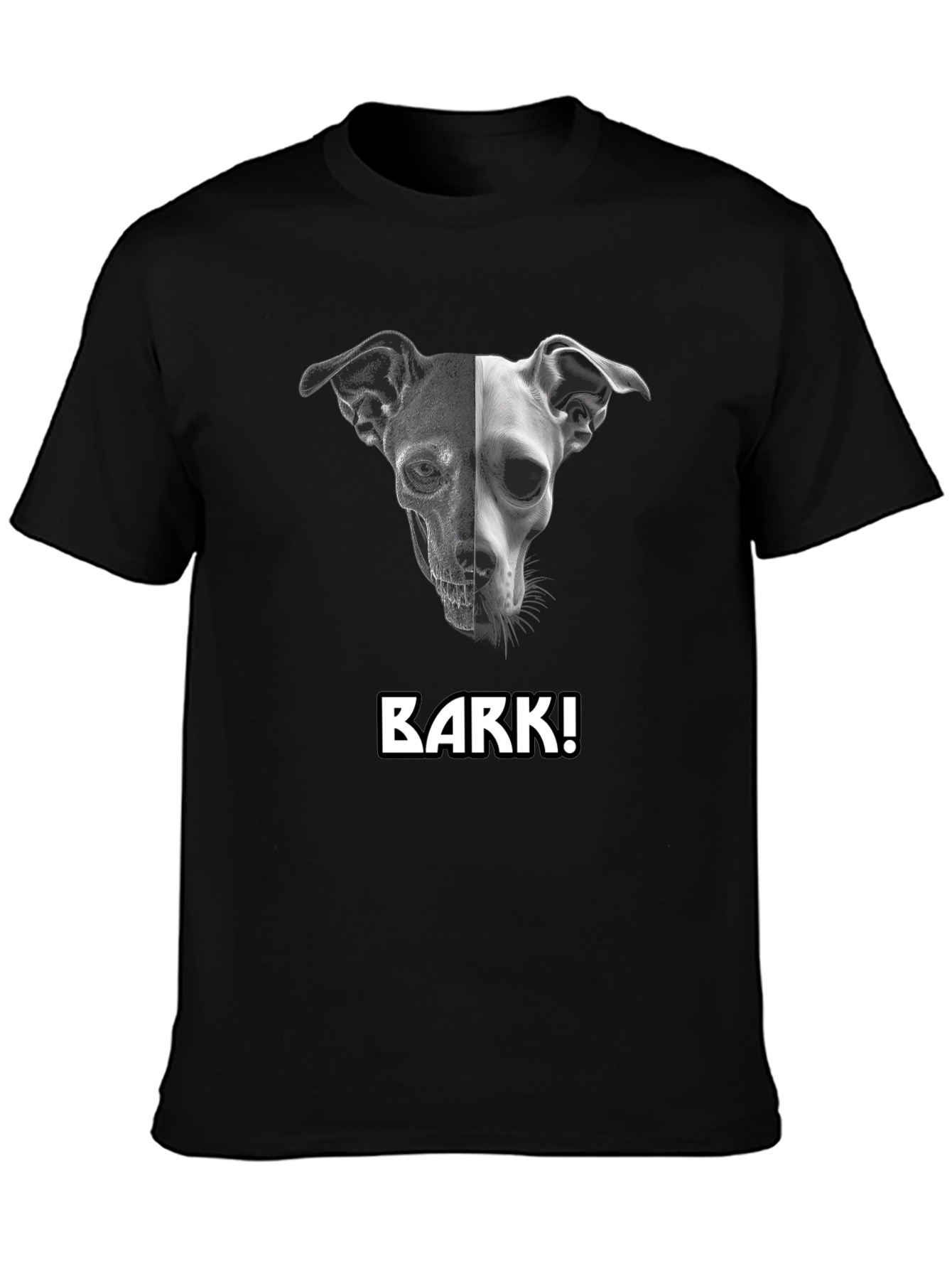 Dog Skull Black T-Shirt -  Unleash Your Style