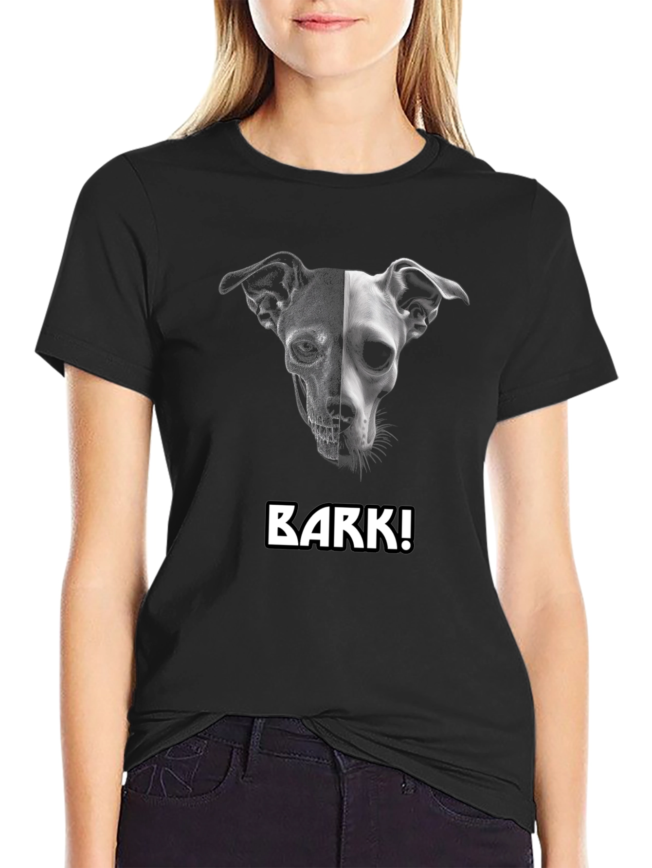 Dog Skull Black T-Shirt -  Unleash Your Style