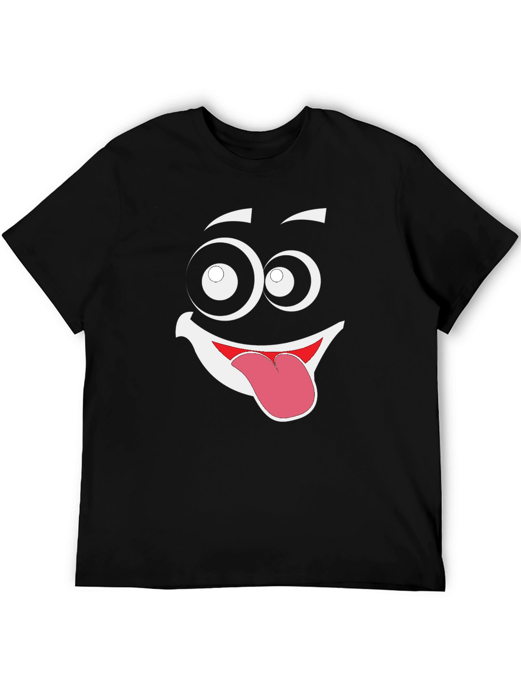 Funny Face Graphic Black T-Shirt