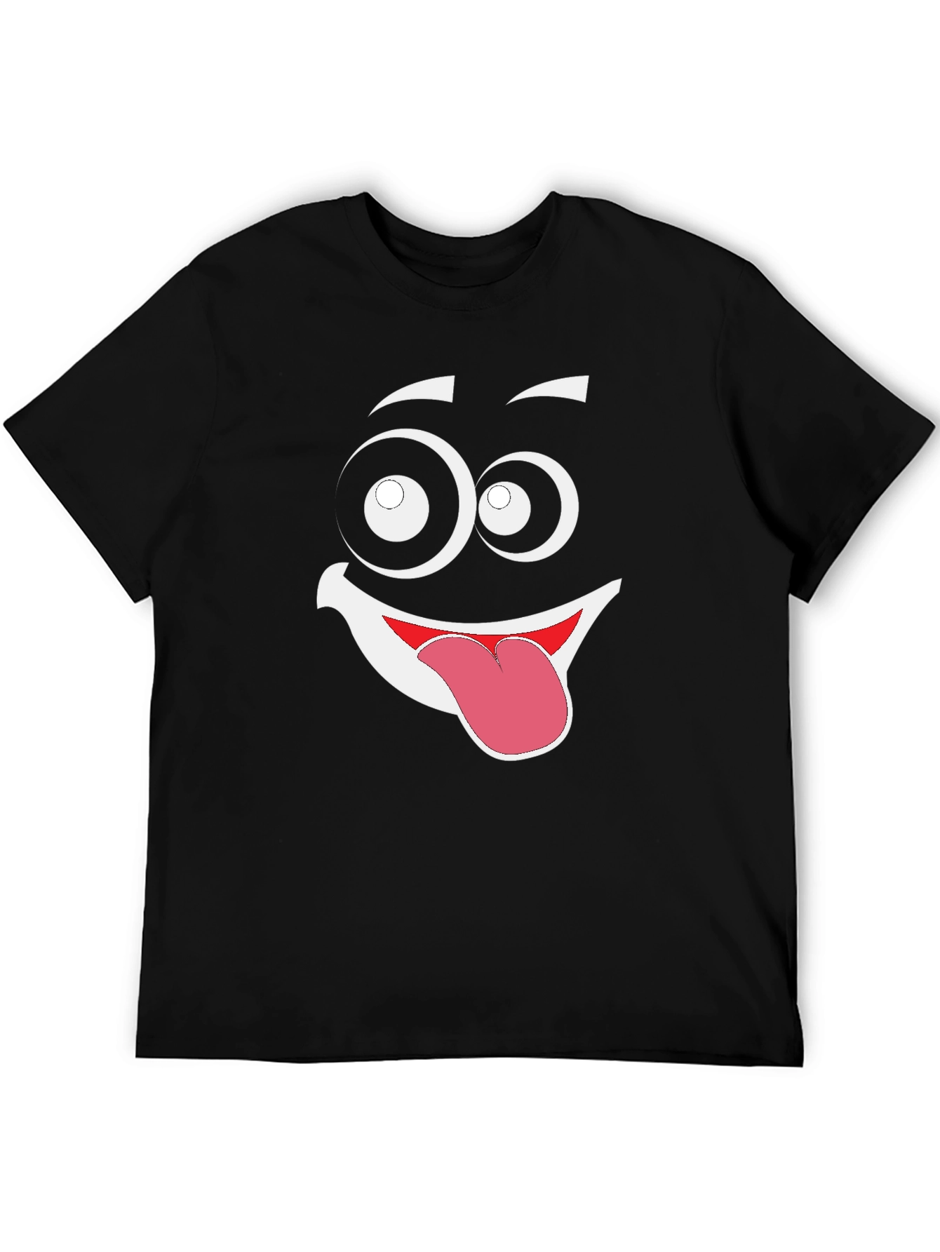 Funny Face Graphic Black T-Shirt