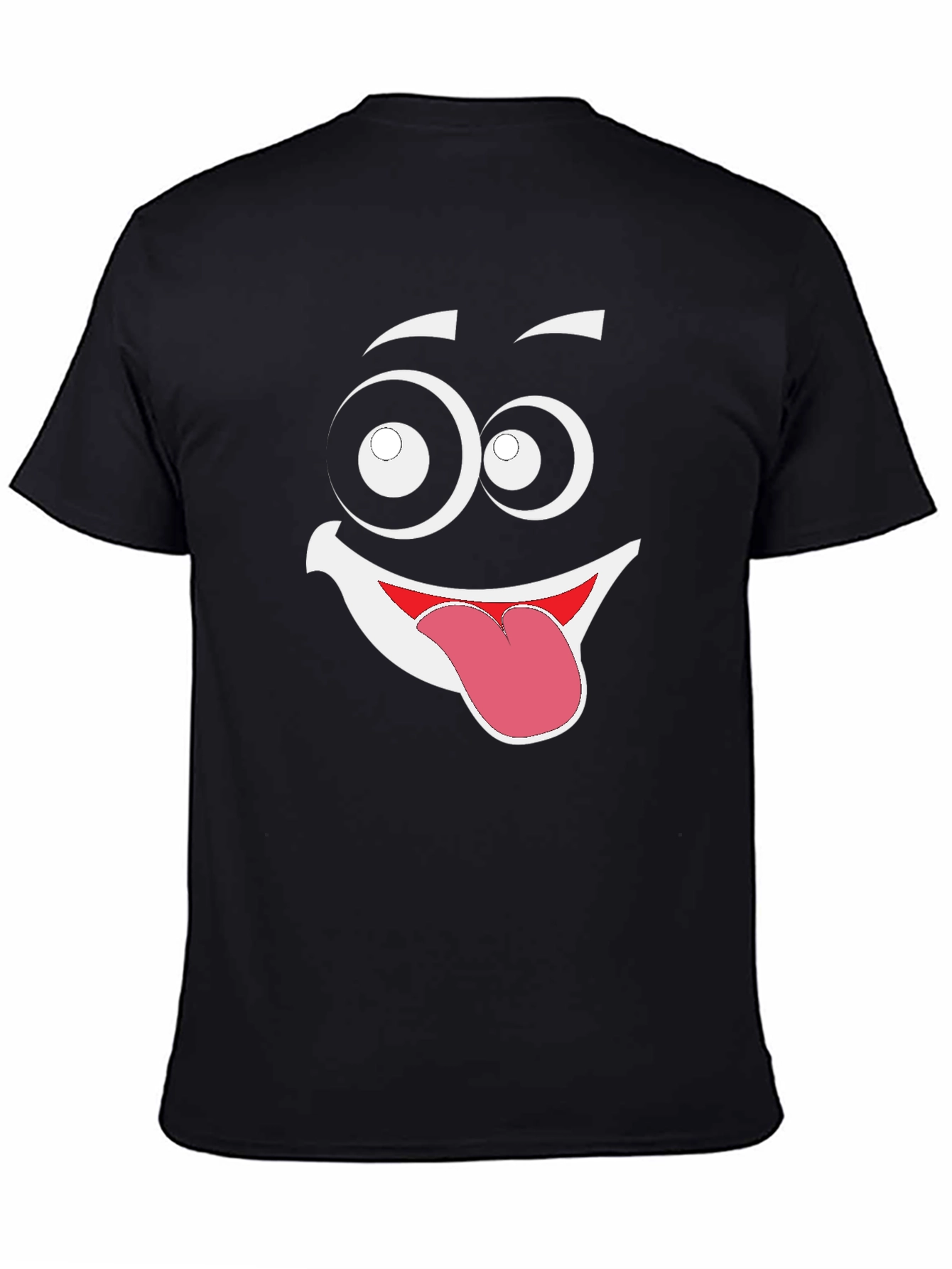 Funny Face Graphic Black T-Shirt