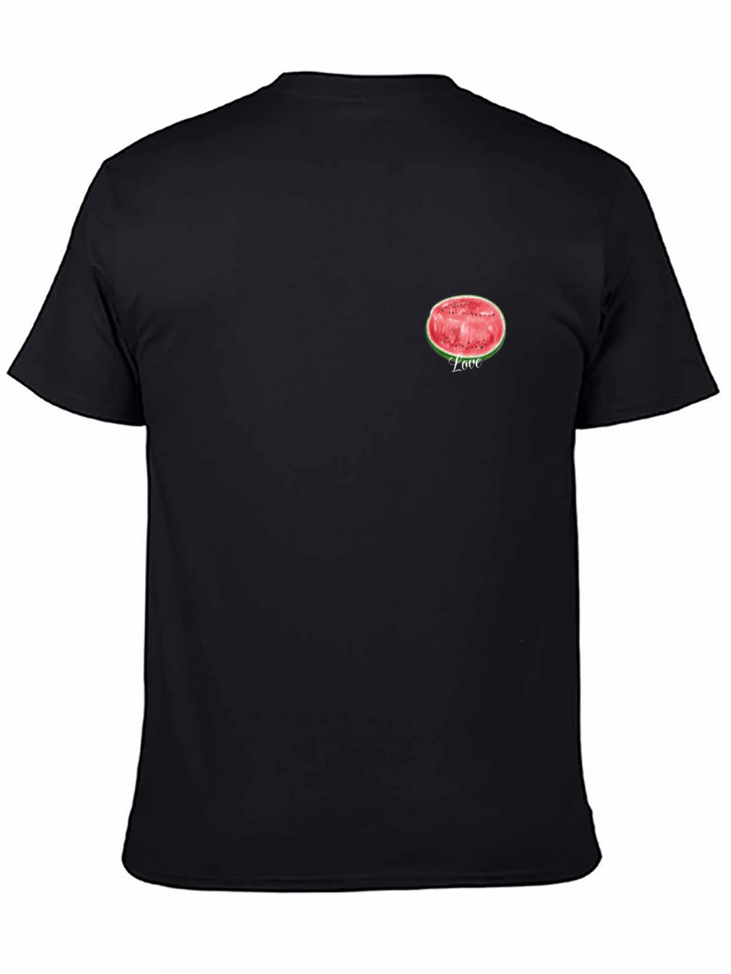 Watermelon Love Graphic Black T-Shirt