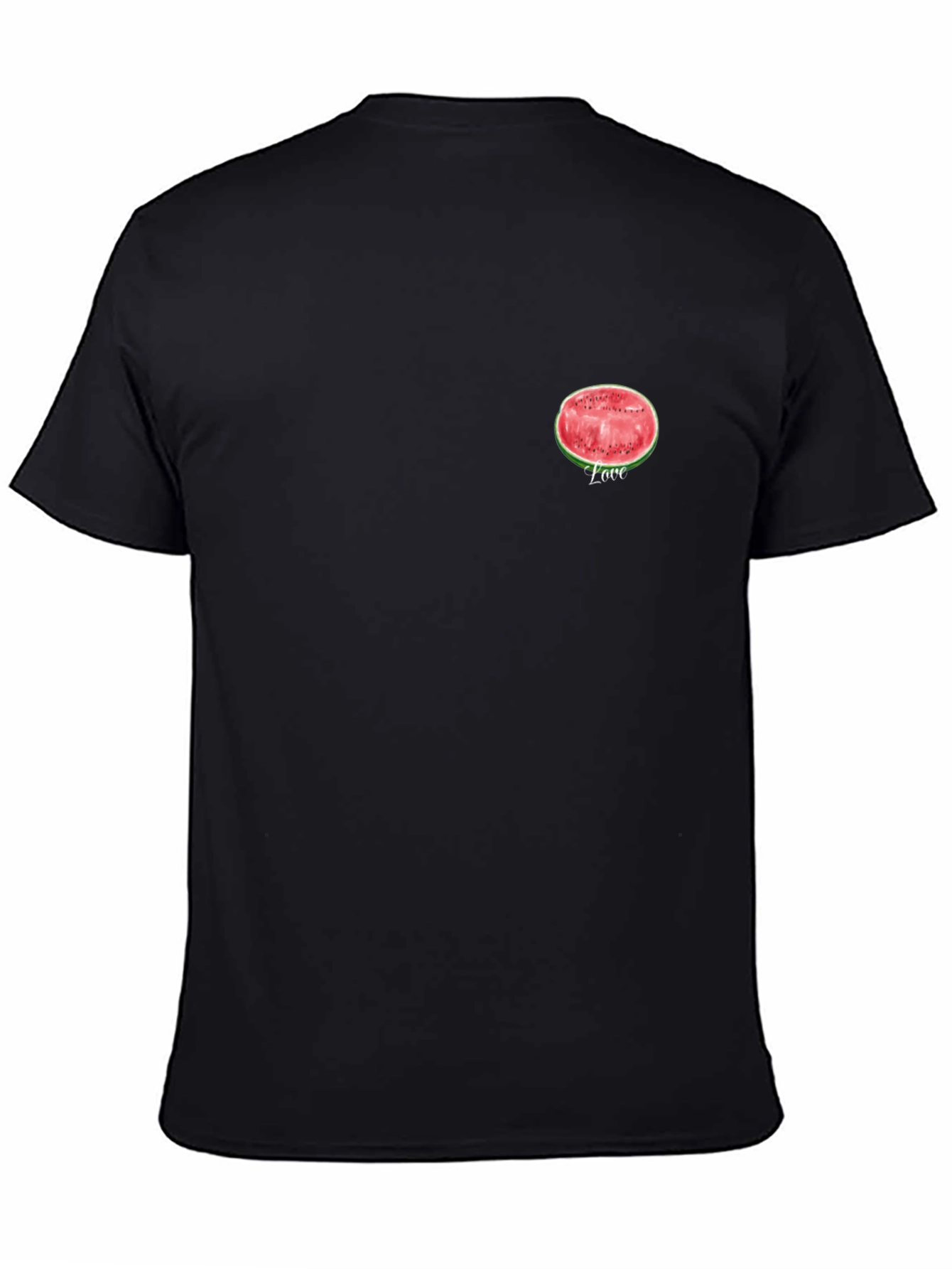 Watermelon Love Graphic Black T-Shirt
