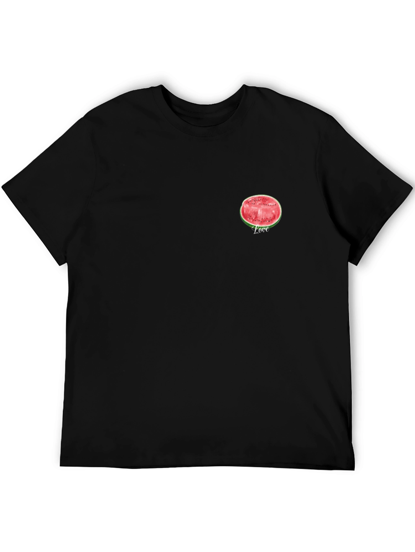 Watermelon Love Graphic Black T-Shirt