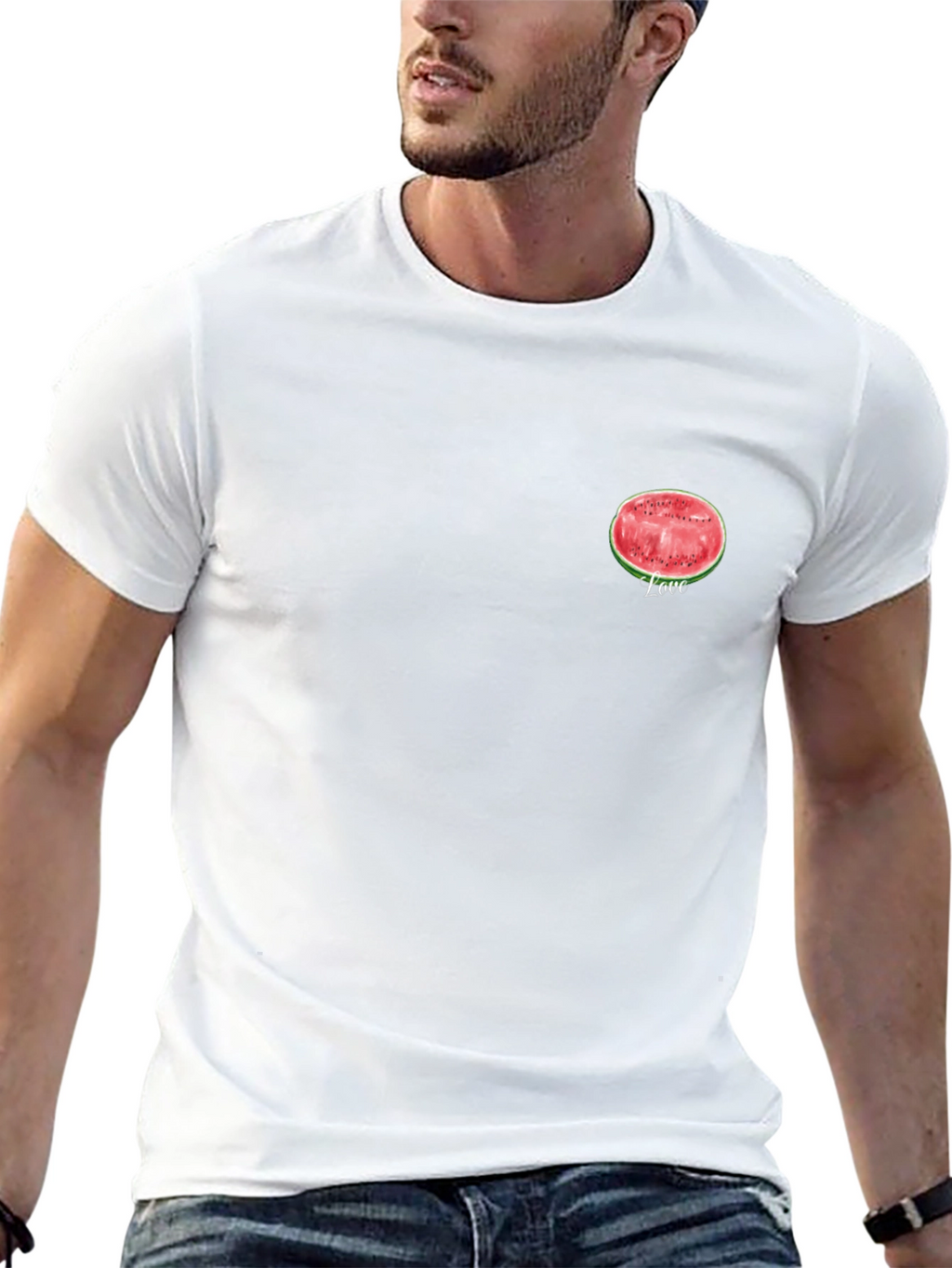 Watermelon Love Graphic Black T-Shirt