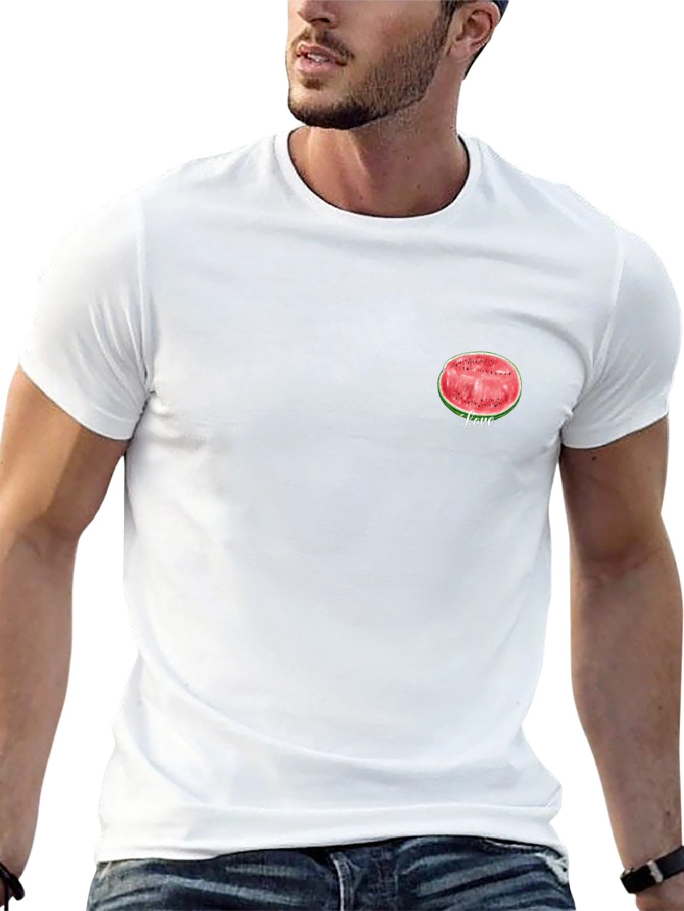 Watermelon Love Graphic Black T-Shirt
