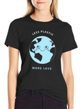 Eco-Friendly Less Plastic More Love Graphic Tee