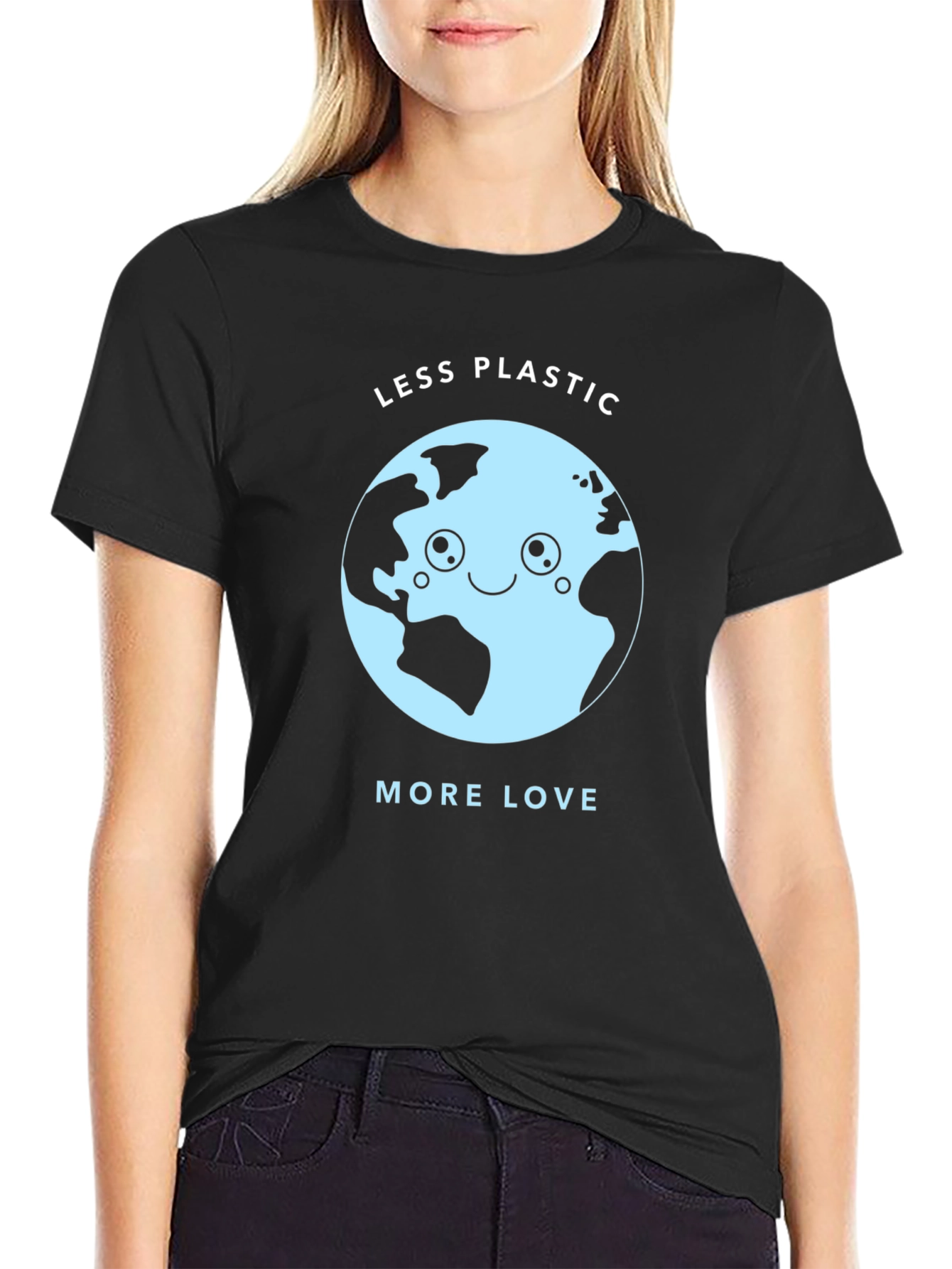 Eco-Friendly Less Plastic More Love Graphic Tee