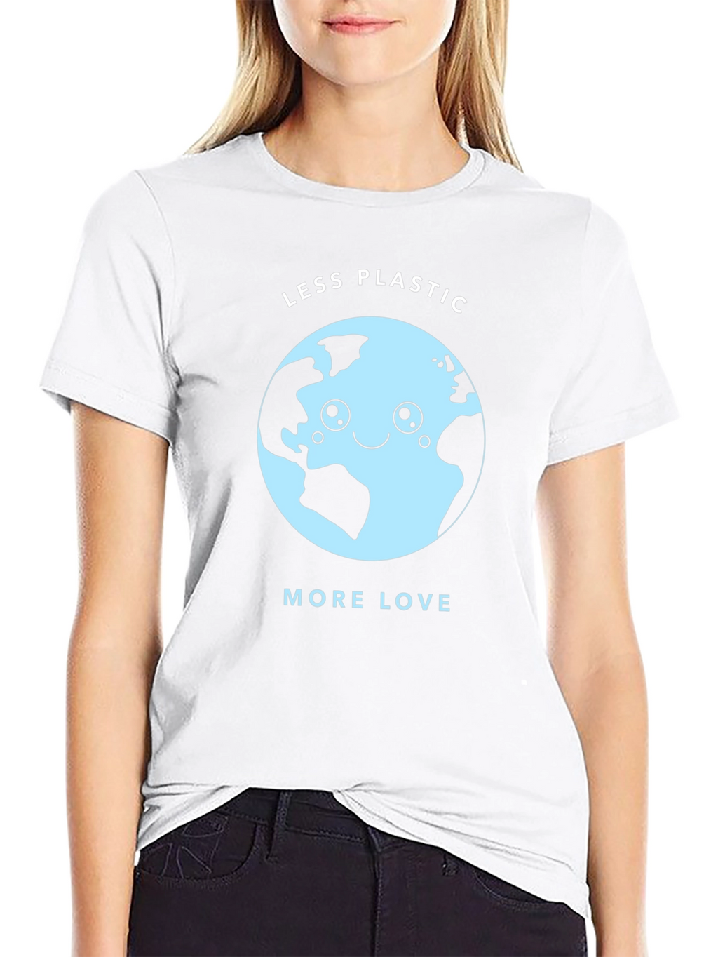 Eco-Friendly Less Plastic More Love Graphic Tee