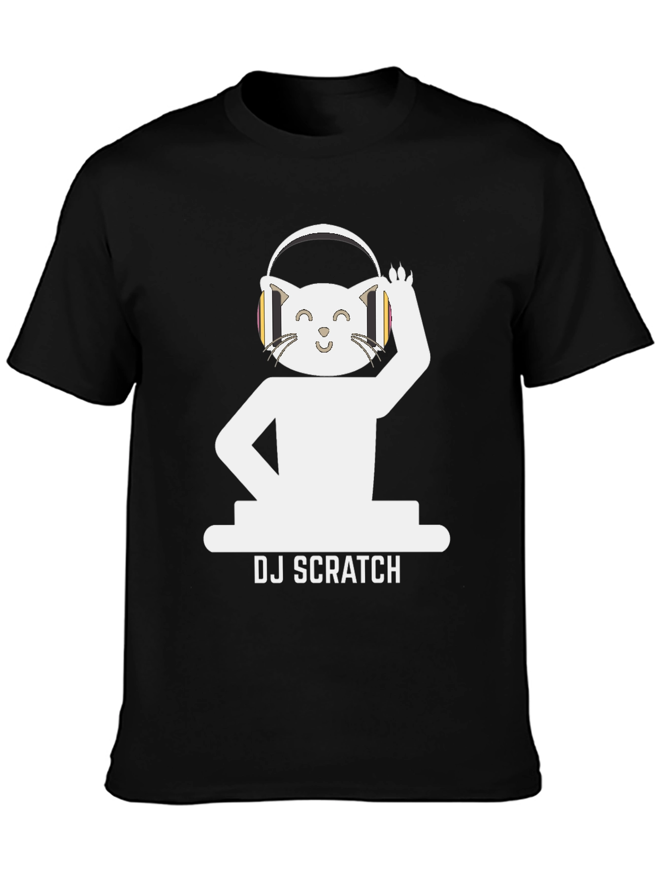 DJ Scratch Cat Graphic Tee - Cool Music Lover T-Shirt