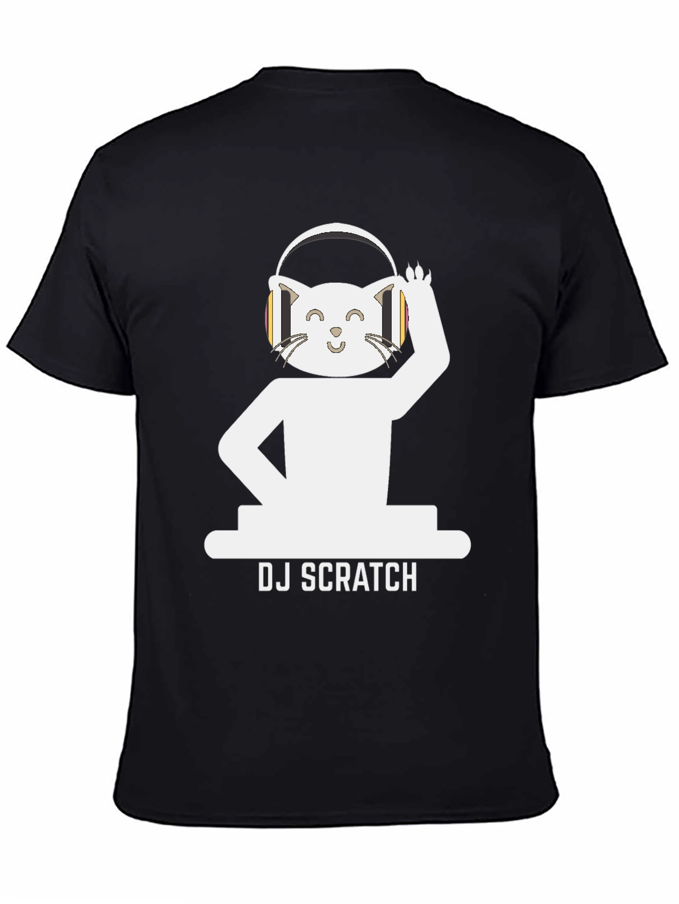 DJ Scratch Cat Graphic Tee - Cool Music Lover T-Shirt