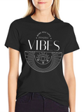 Positive Vibes Graphic Tee - Black Unisex T-Shirt