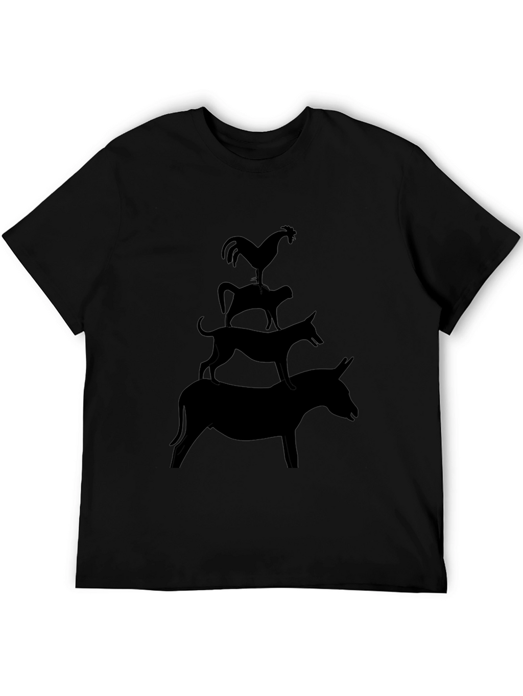 Silhouette Animal Tower Black Graphic Tee