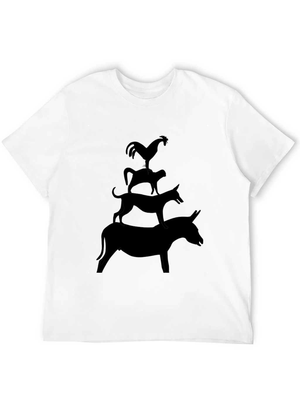 Silhouette Animal Tower Black Graphic Tee