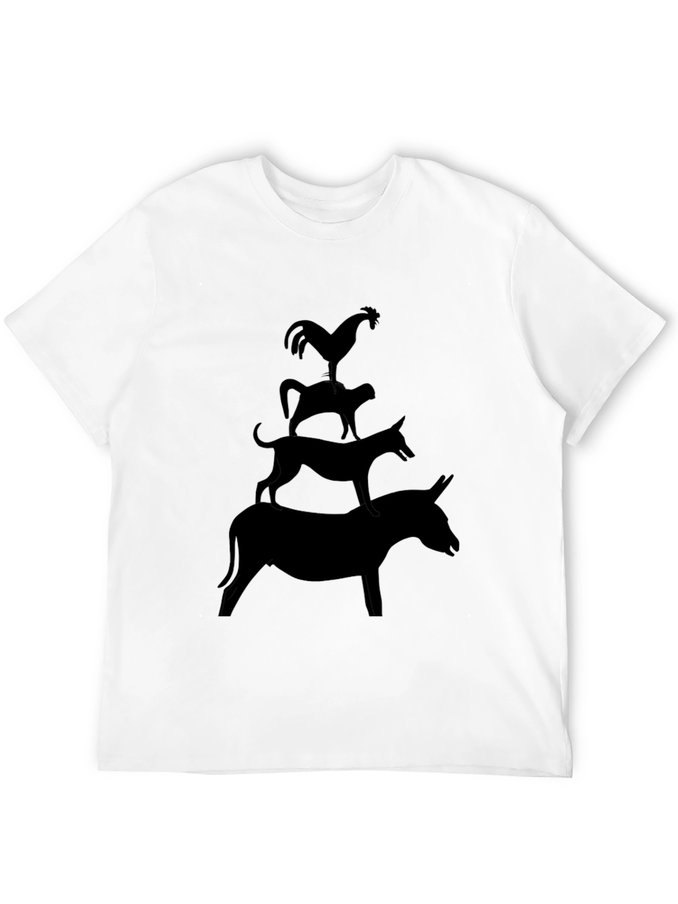 Silhouette Animal Tower Black Graphic Tee