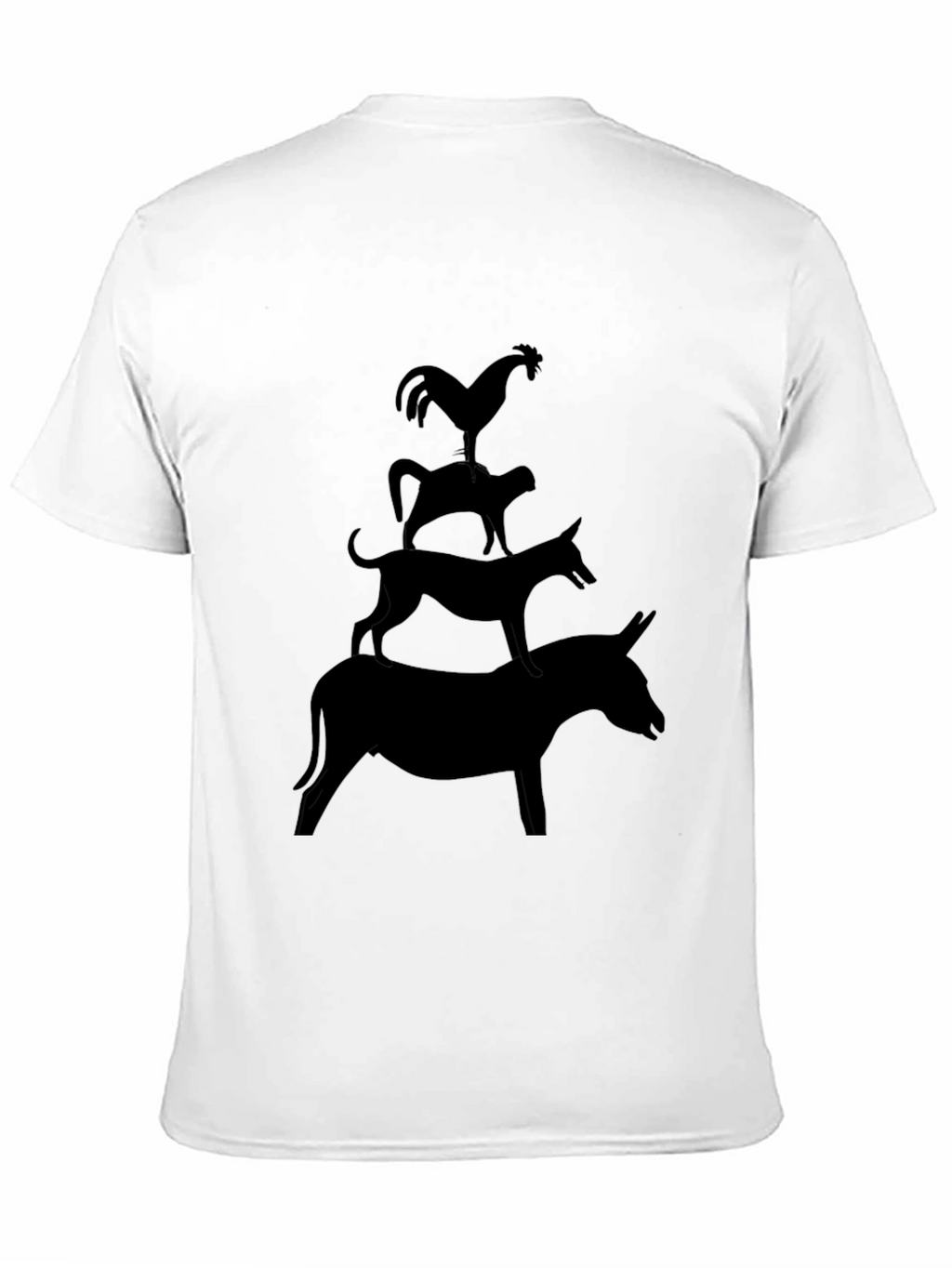 Silhouette Animal Tower Black Graphic Tee