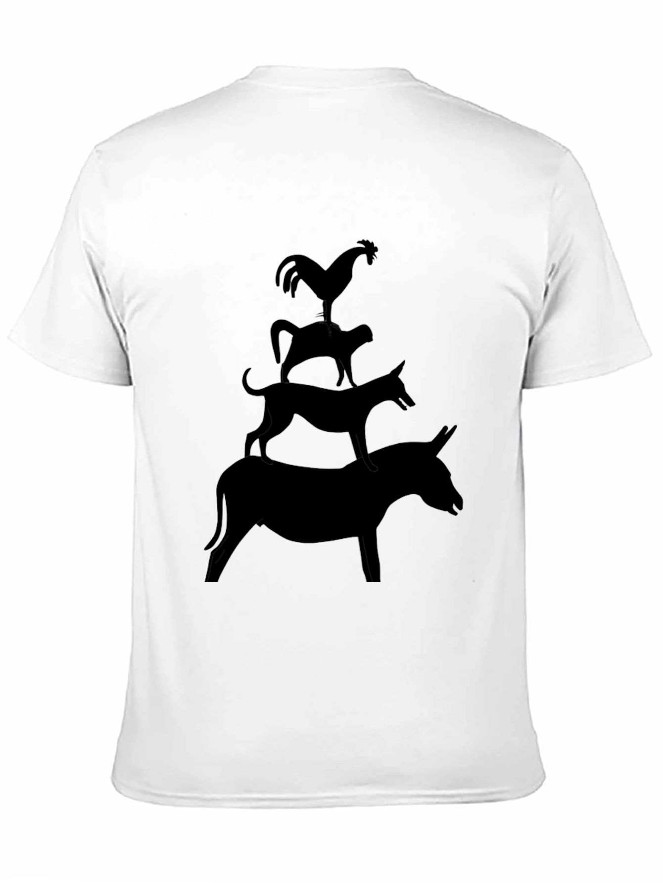 Silhouette Animal Tower Black Graphic Tee