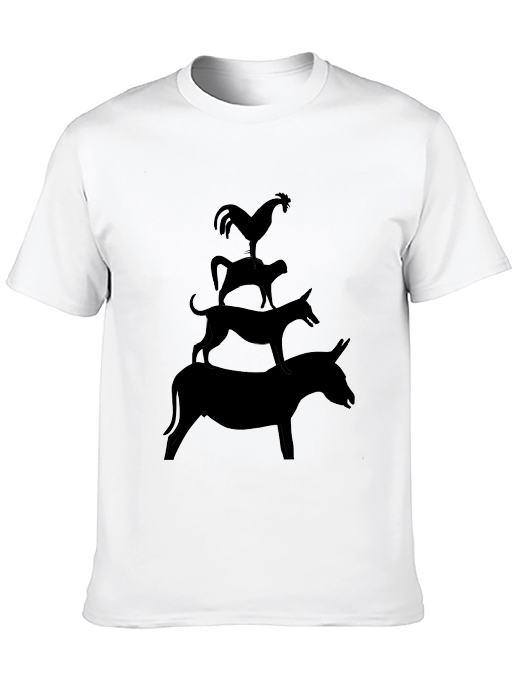 Silhouette Animal Tower Black Graphic Tee