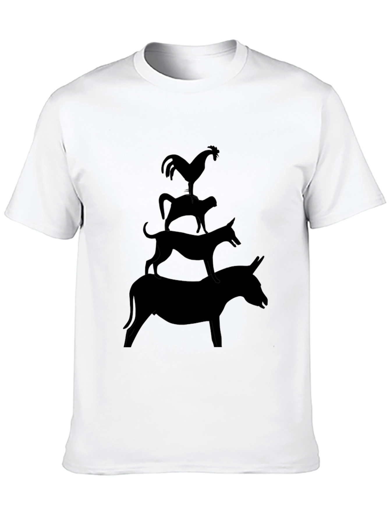 Silhouette Animal Tower Black Graphic Tee