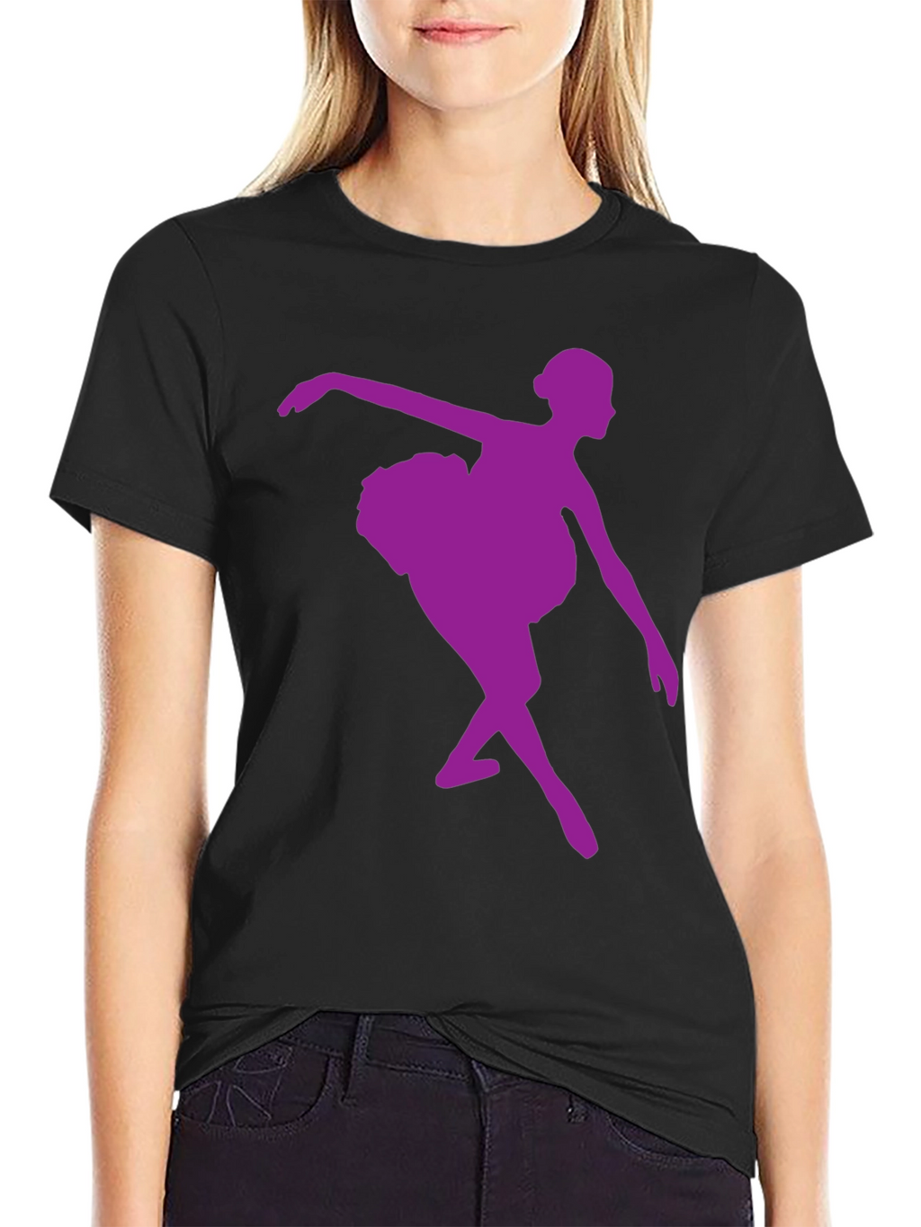 Ballerina Silhouette Graphic T-Shirt