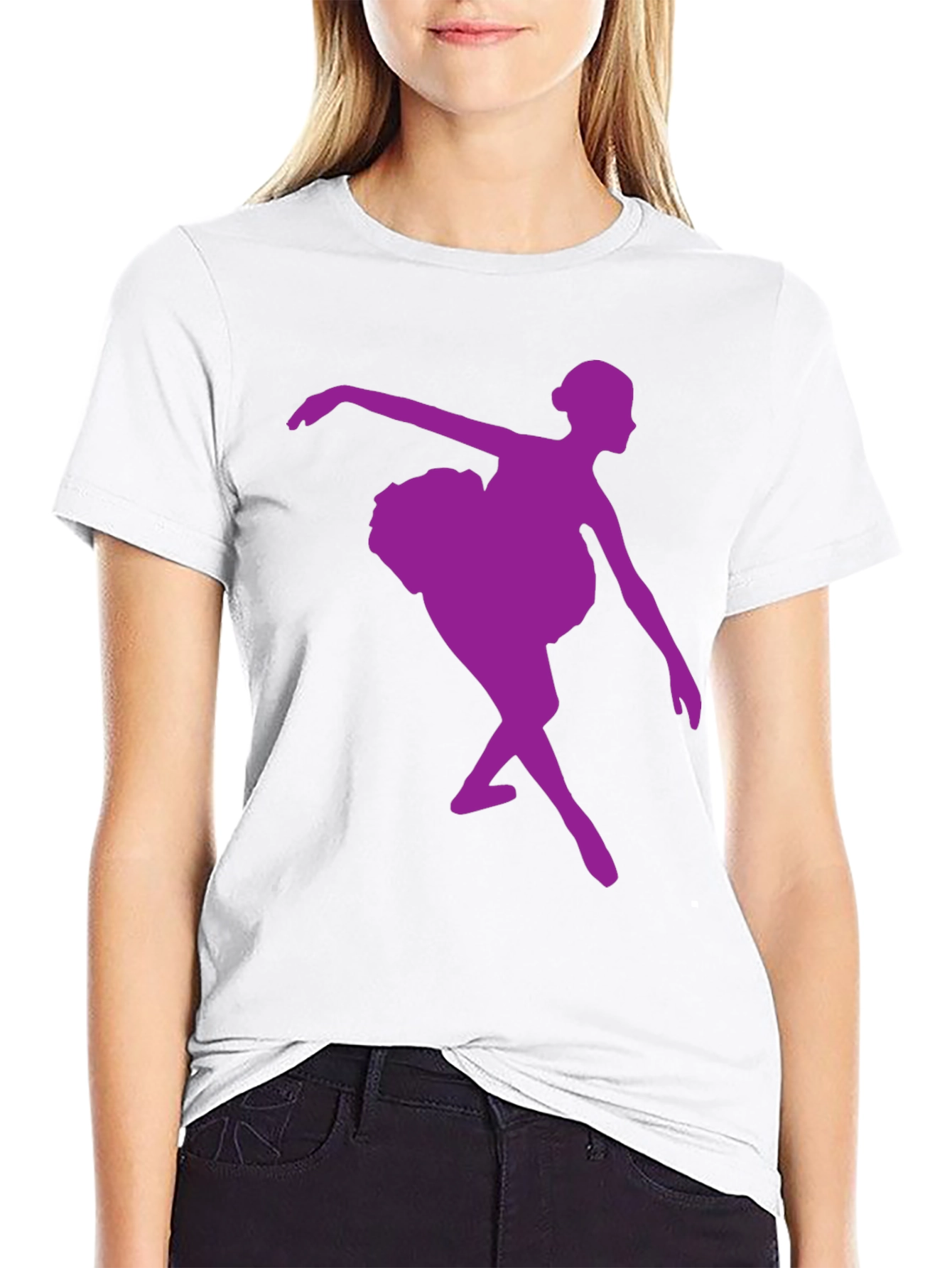 Ballerina Silhouette Graphic T-Shirt