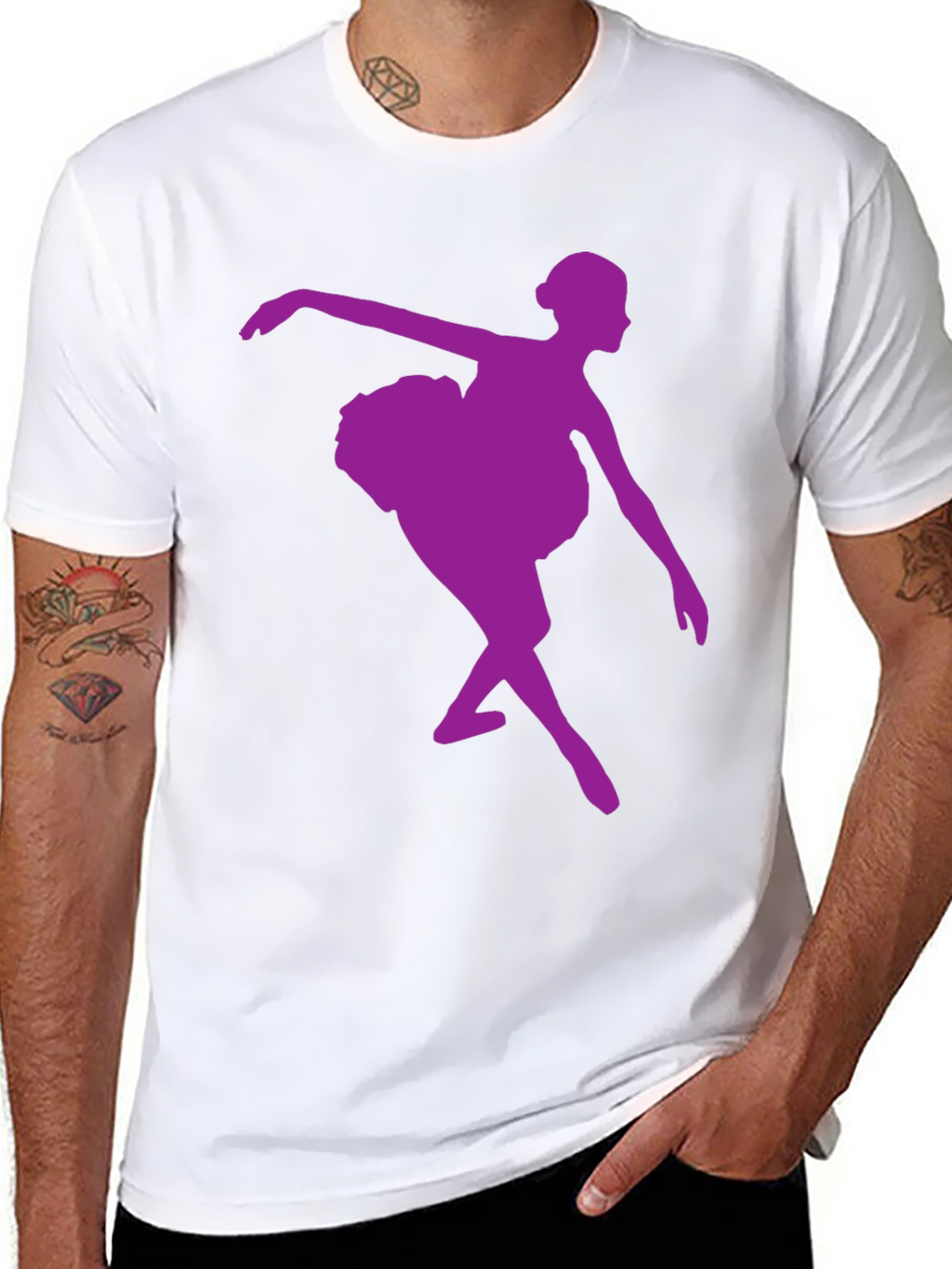 Ballerina Silhouette Graphic T-Shirt